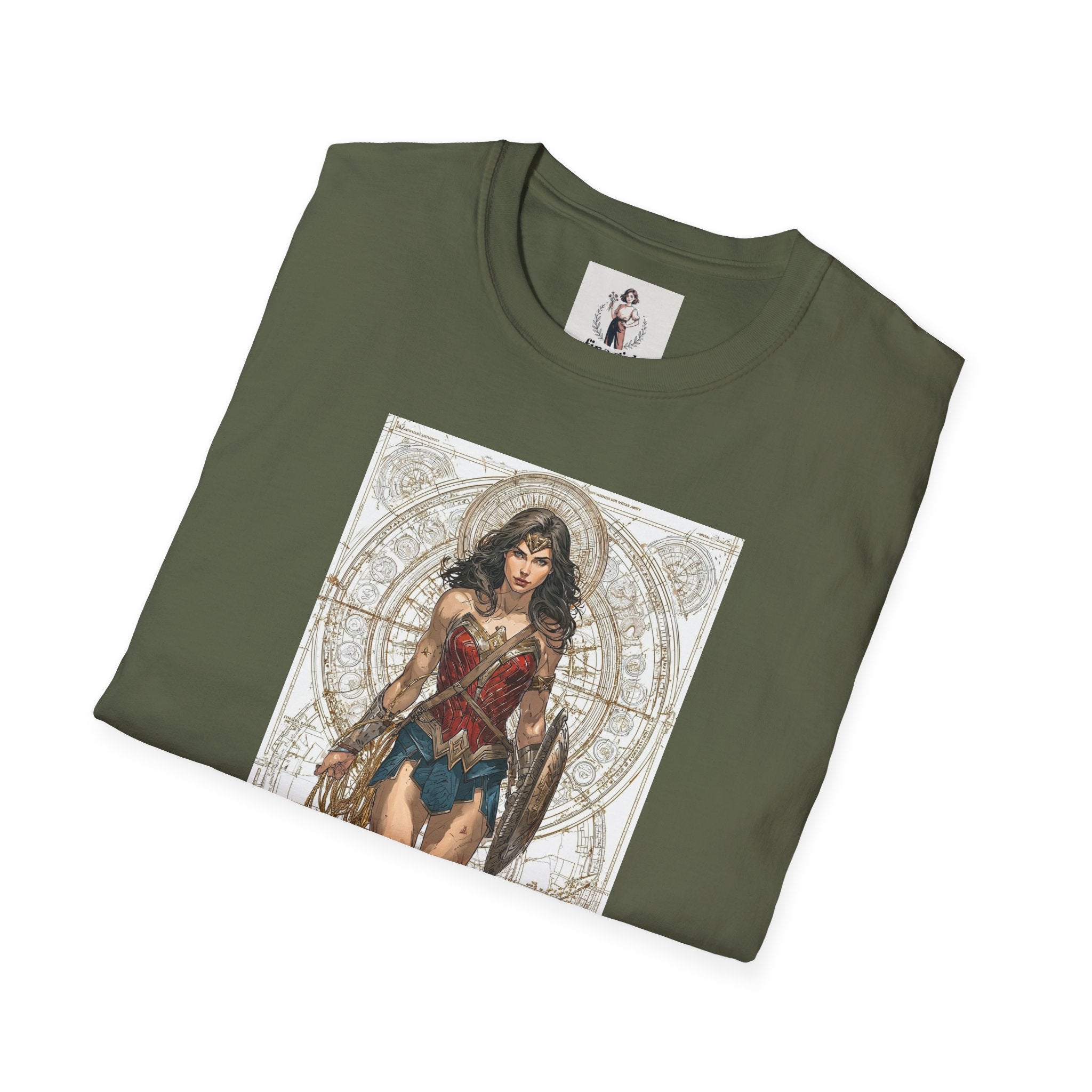 Wonder Woman Superhero Marvel Unisex Softstyle T-Shirt, Comic Book Tee, Geeky Clothing, Cosplay Costume Top