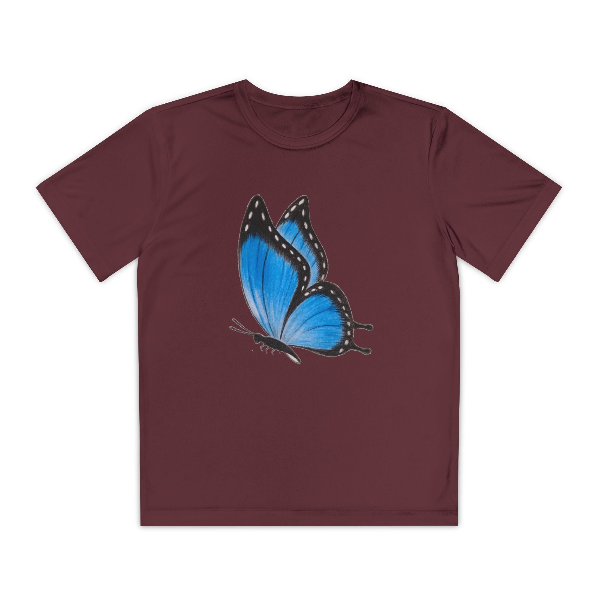 Butterffy Youth T-Shirt Sports Graphic Tee, Cool Athletic Shirt for Kids, Perfect for Sports Events, Team Spirit