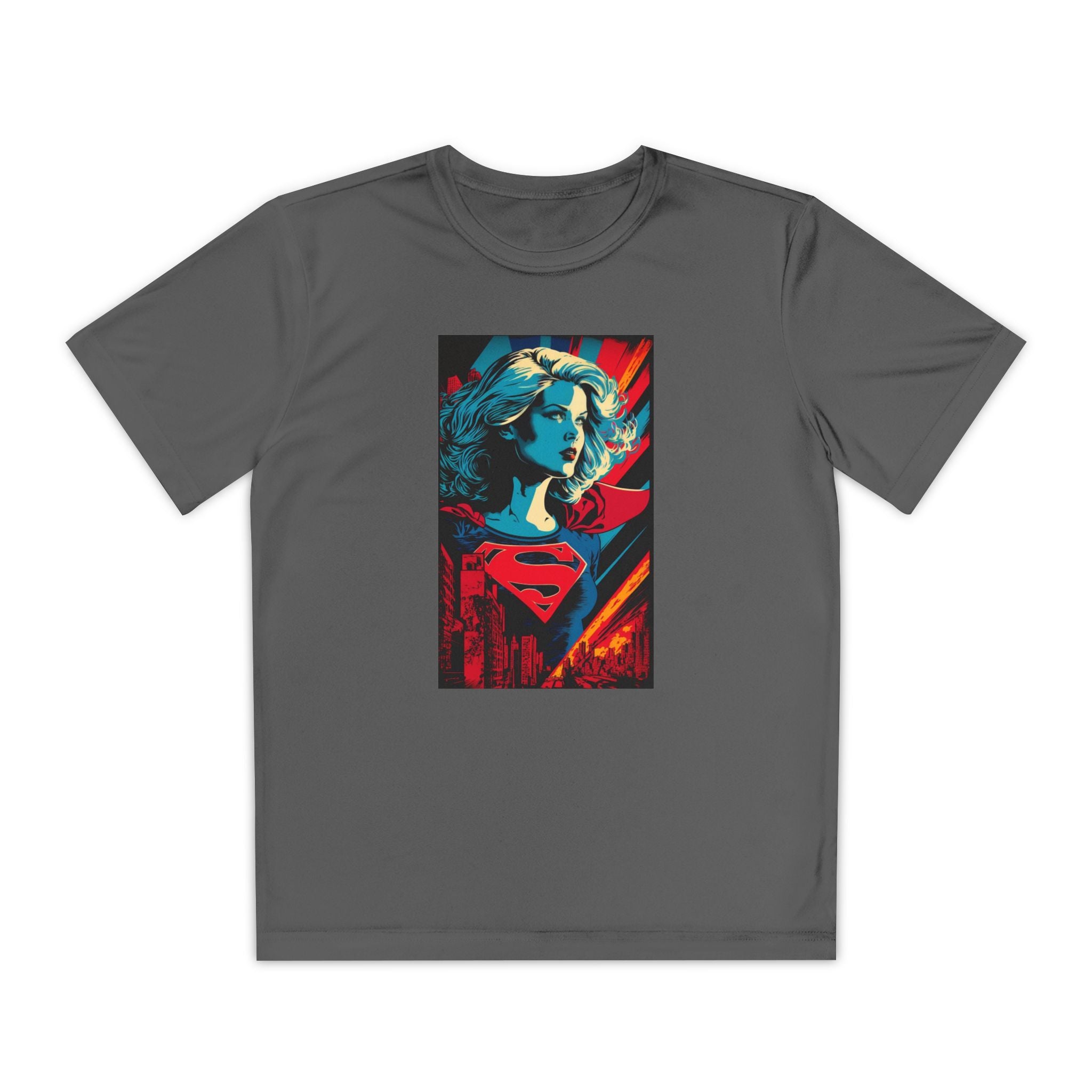 Superhero Youth T-Shirt Sports Graphic Tee, Cool Athletic Shirt for Kids