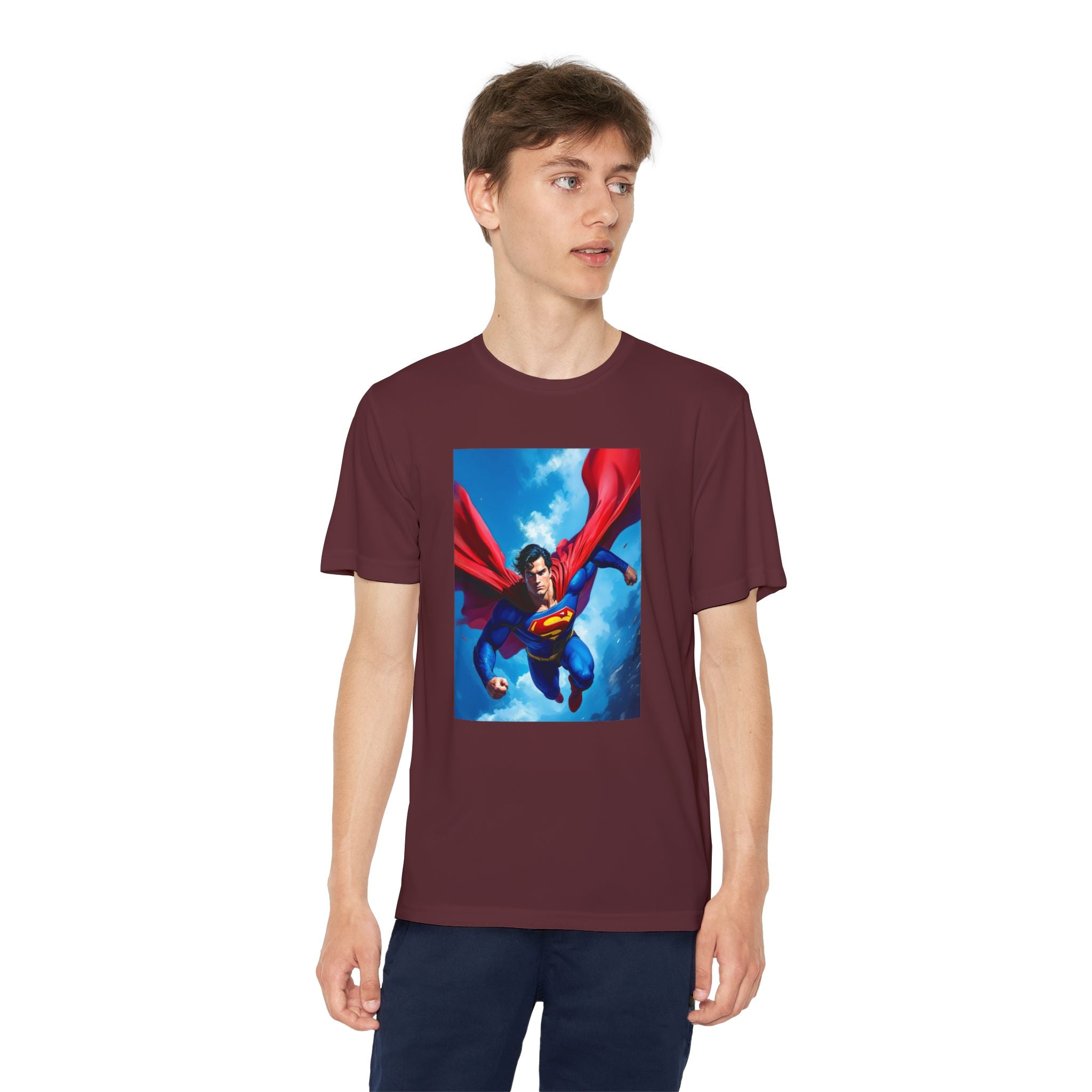 Superman Superhero Marvel T-Shirt, Youth Competitor Tee,  Kids Comic Book Hero Top, Children's Graphic Tee, Youth Super Power T-Shirt