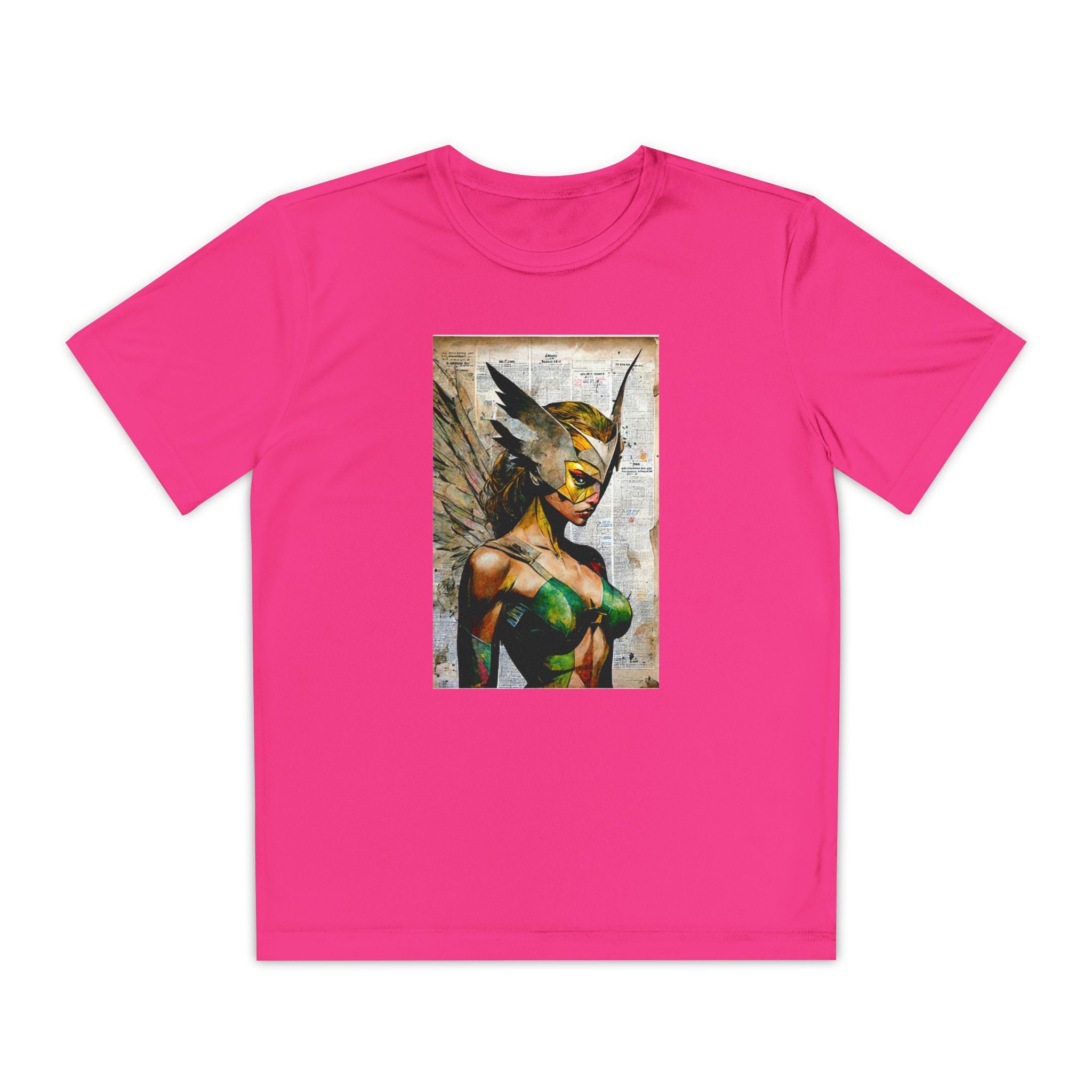 Superhero Youth T-Shirt Sports Graphic Tee, Cool Athletic Shirt for Kids