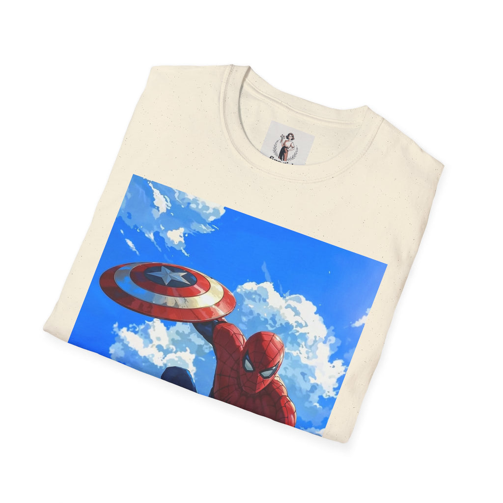 Spiderman Superhero Marvel Unisex Softstyle T-Shirt, Comic Book Tee, Geeky Clothing, Cosplay Costume Top