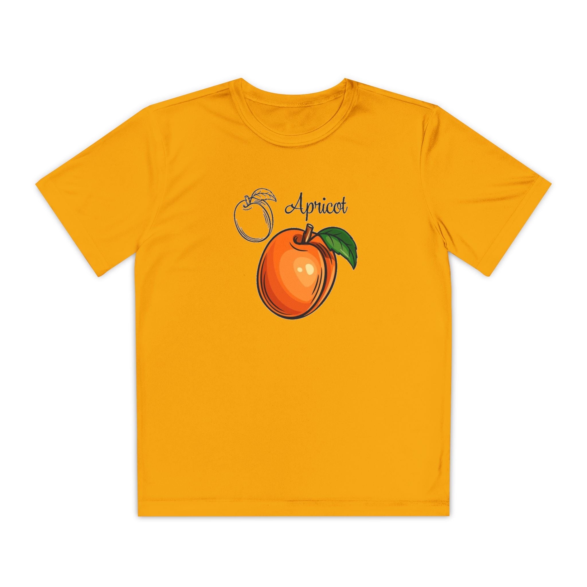 Apricot Youth T-Shirt Sports Graphic Tee, Cool Athletic Shirt for Kids, Perfect for Sports Events, Team Spirit