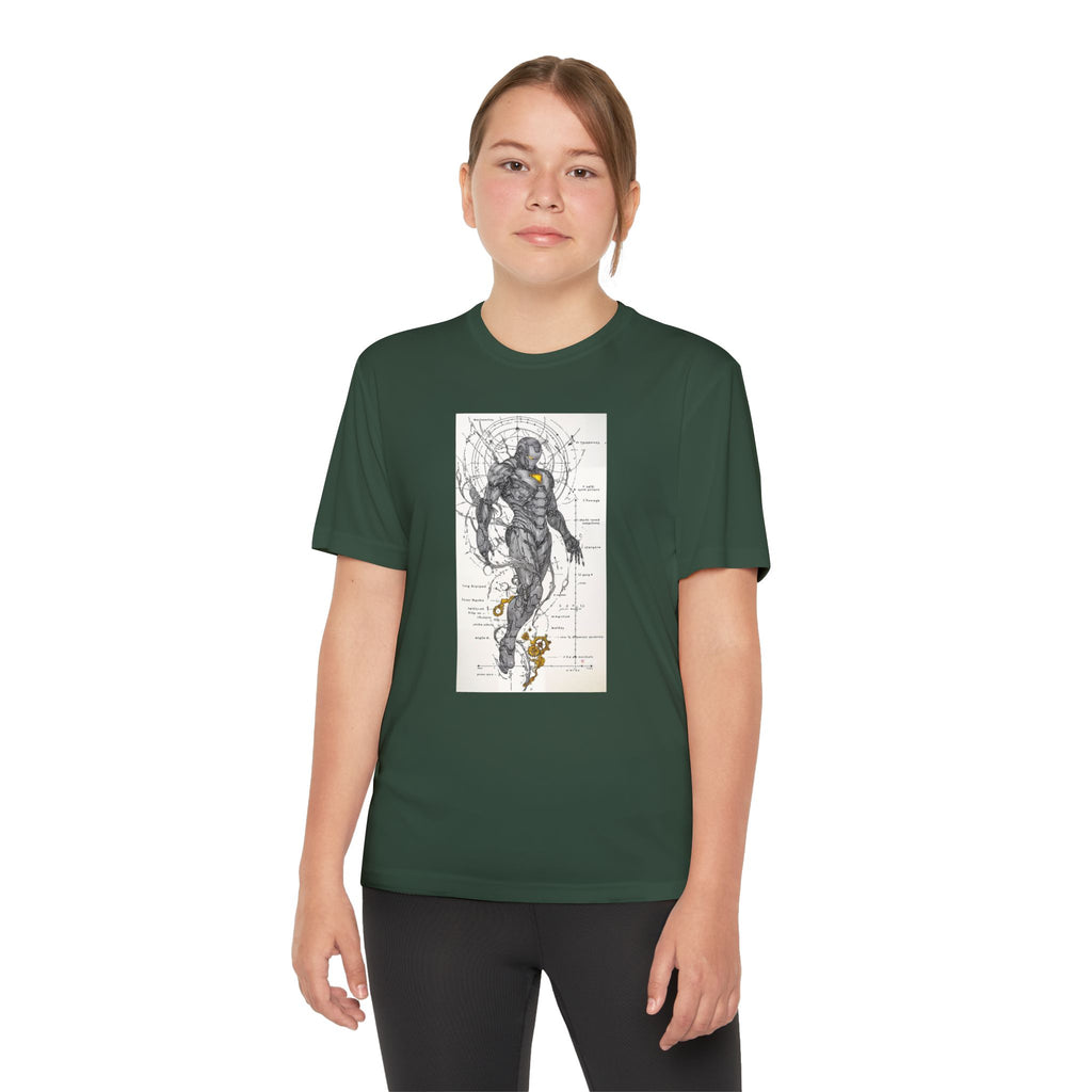Superhero Youth T-Shirt Sports Graphic Tee, Cool Athletic Shirt for Kids