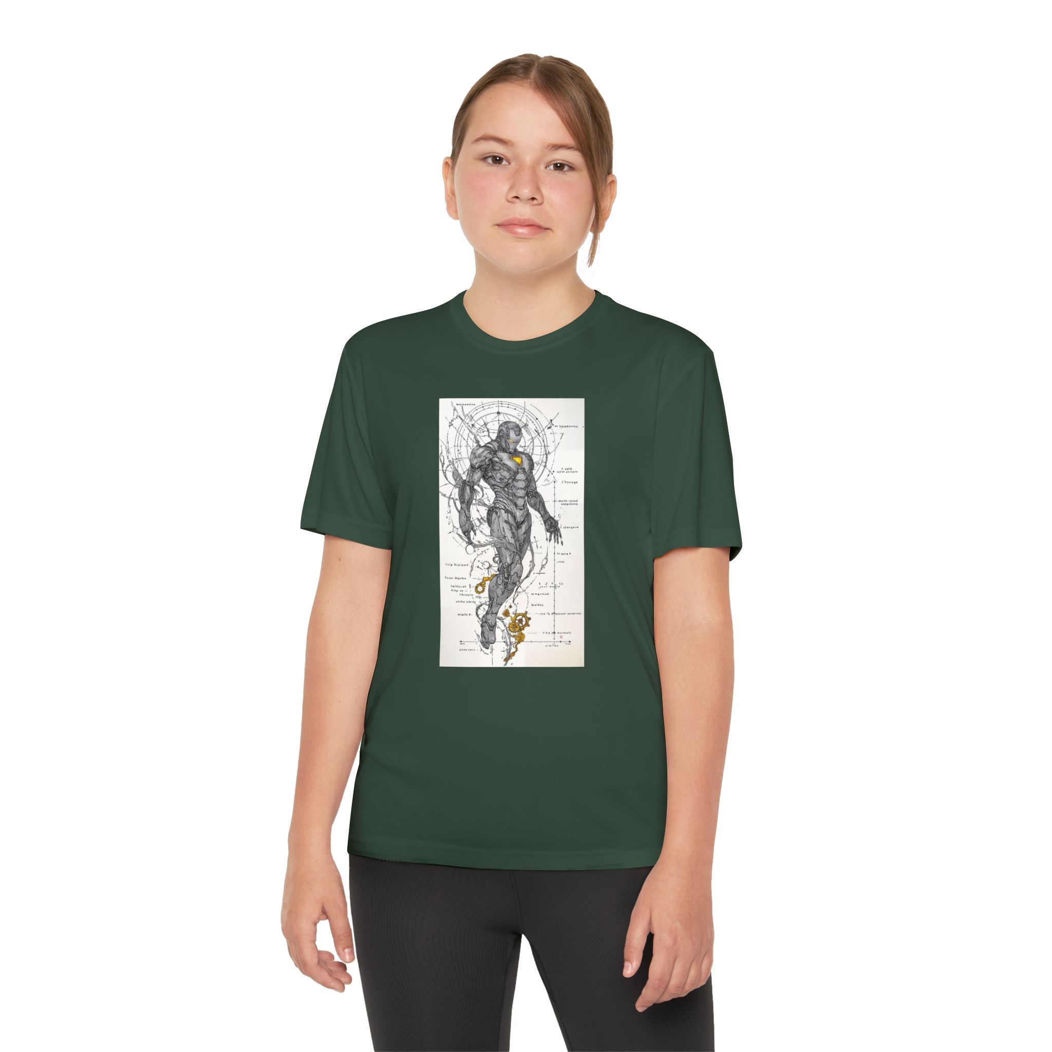 Superhero Youth T-Shirt Sports Graphic Tee, Cool Athletic Shirt for Kids