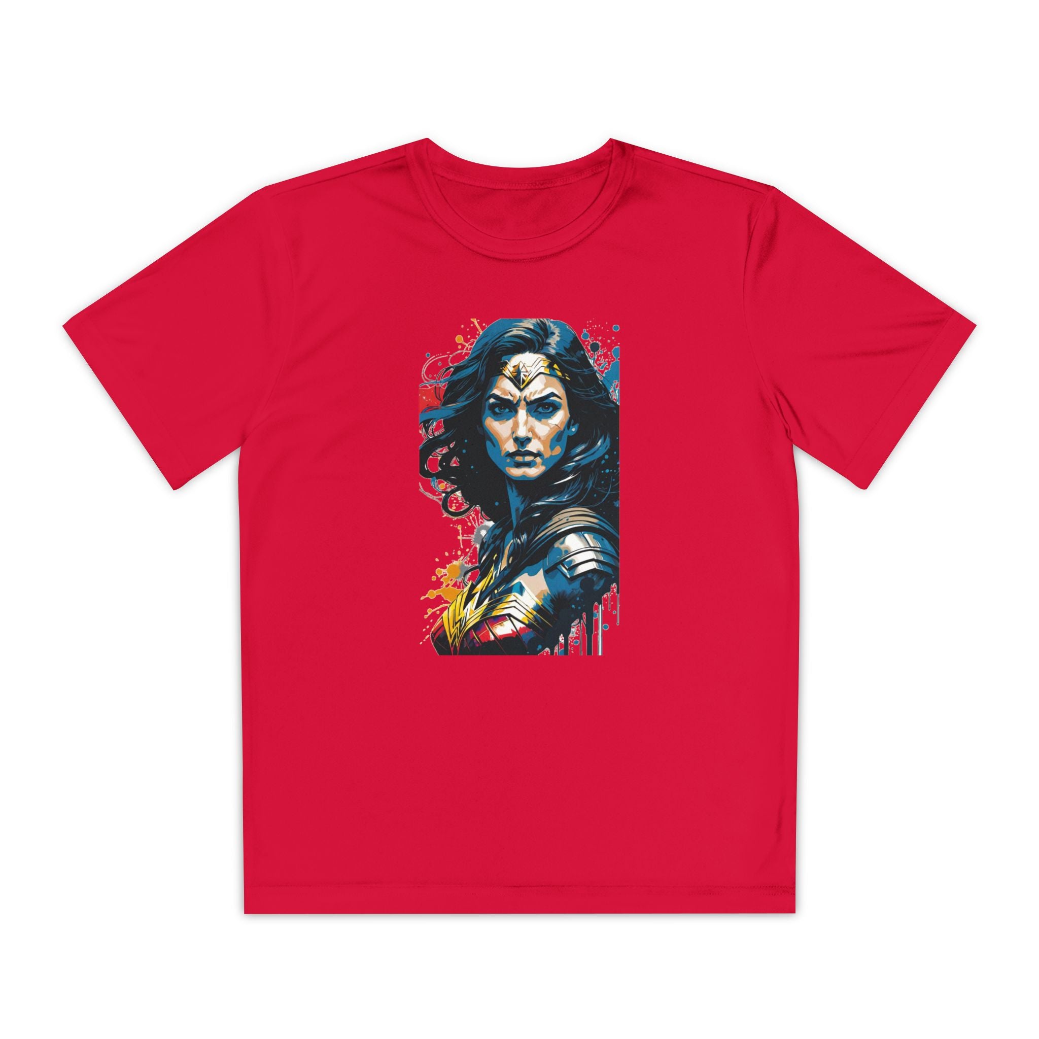 Superhero Youth T-Shirt Sports Graphic Tee, Cool Athletic Shirt for Kids