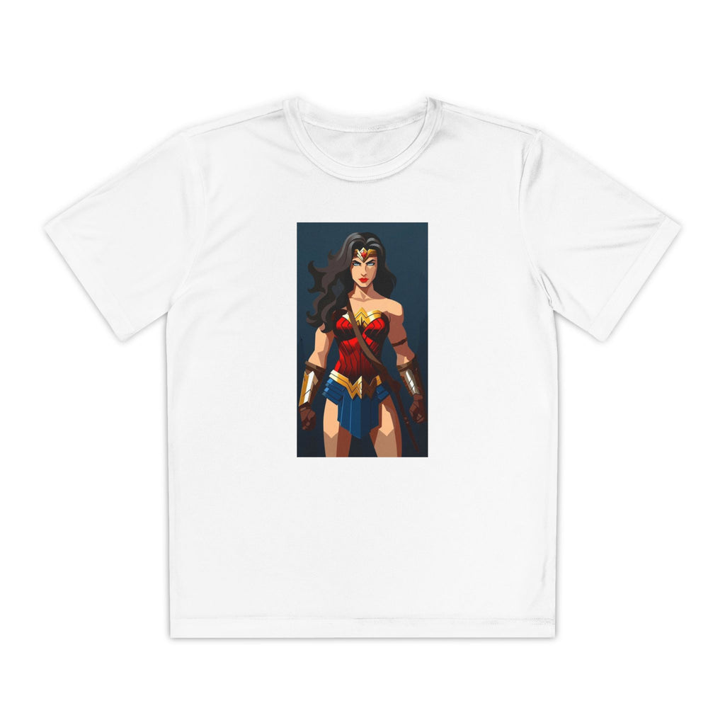 Superhero Youth T-Shirt Sports Graphic Tee, Cool Athletic Shirt for Kids