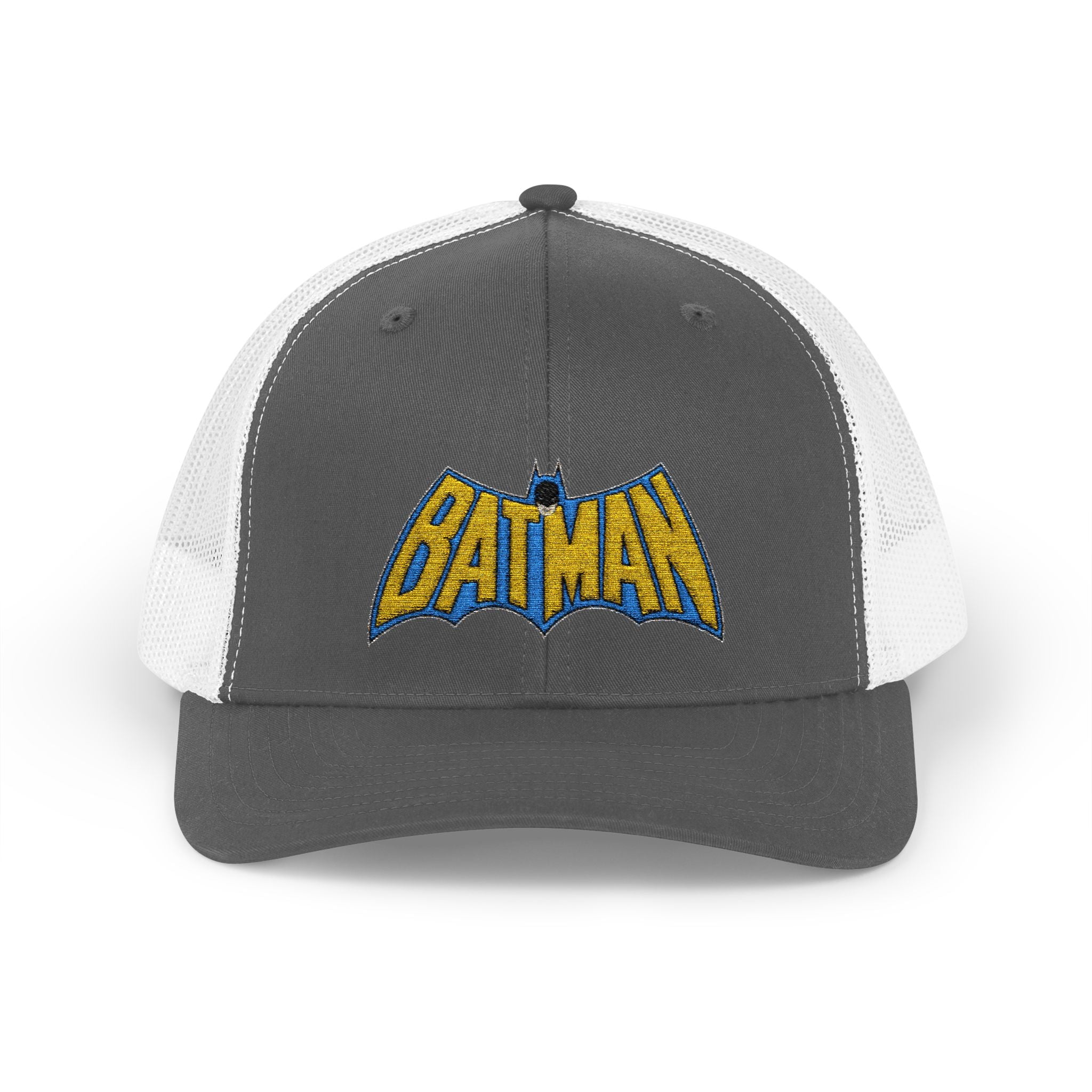 Batman Snapback Trucker Cap with Thin Red Line Design, Ideal for First Responders, Supportive Gifts, Memorials, Everyday Wear