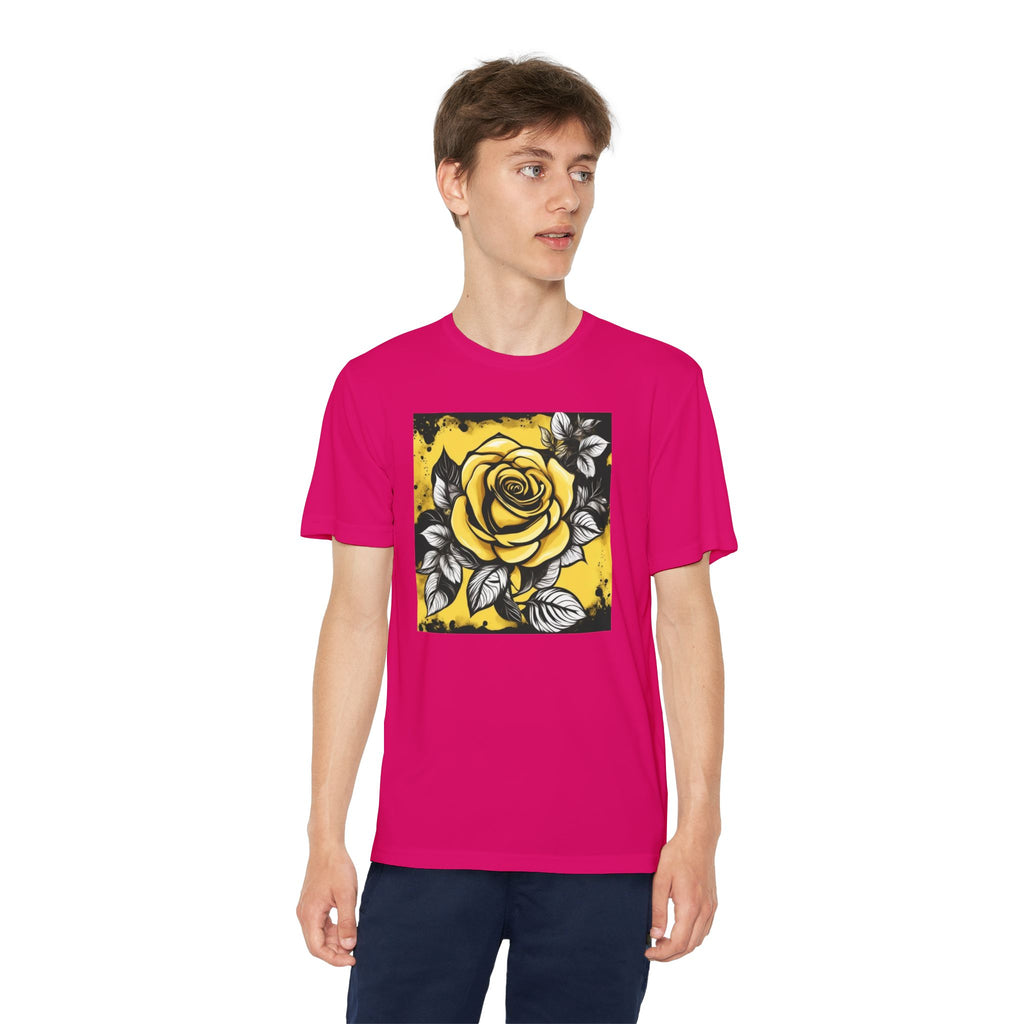 Flower Youth Tshirt, Girls Floral Tee, Kids Spring Shirt, Children's Botanical Top, Teen Blossom T-Shirt