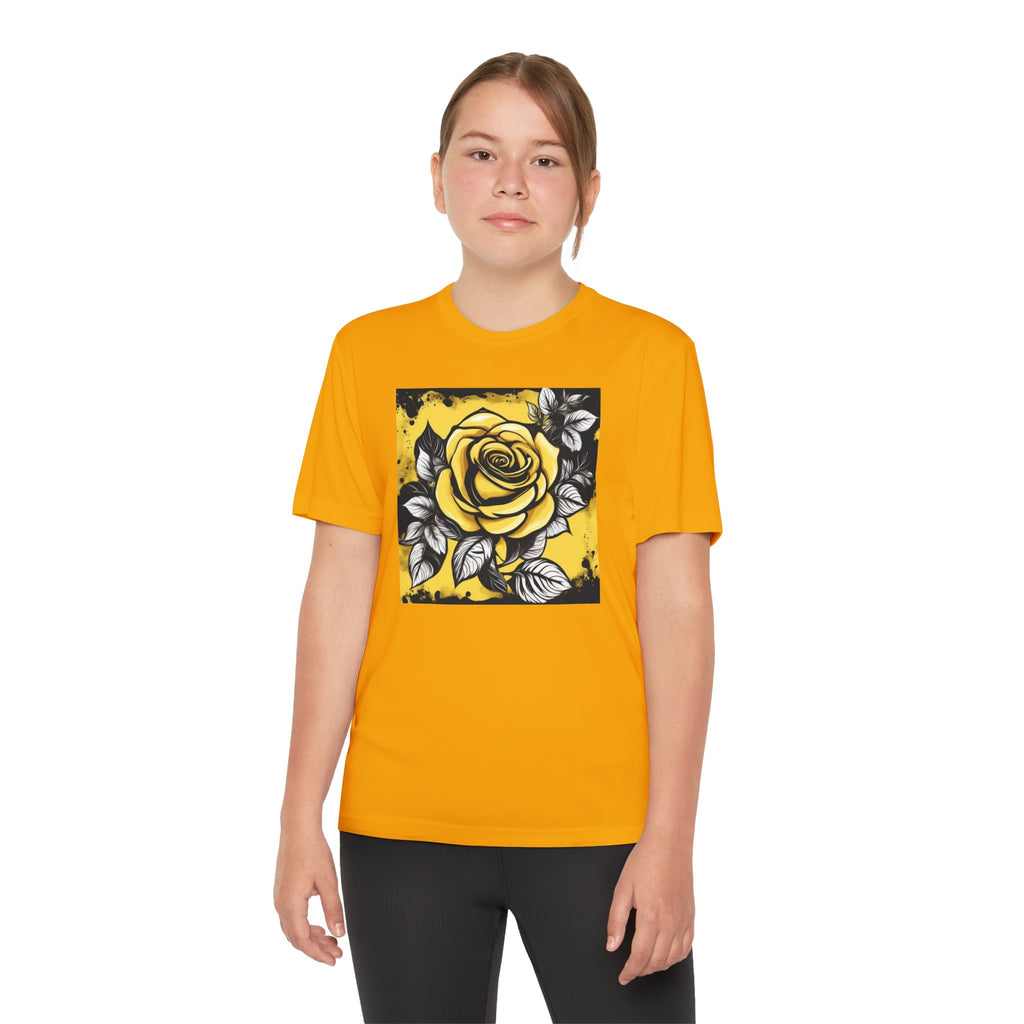 Flower Youth Tshirt, Girls Floral Tee, Kids Spring Shirt, Children's Botanical Top, Teen Blossom T-Shirt