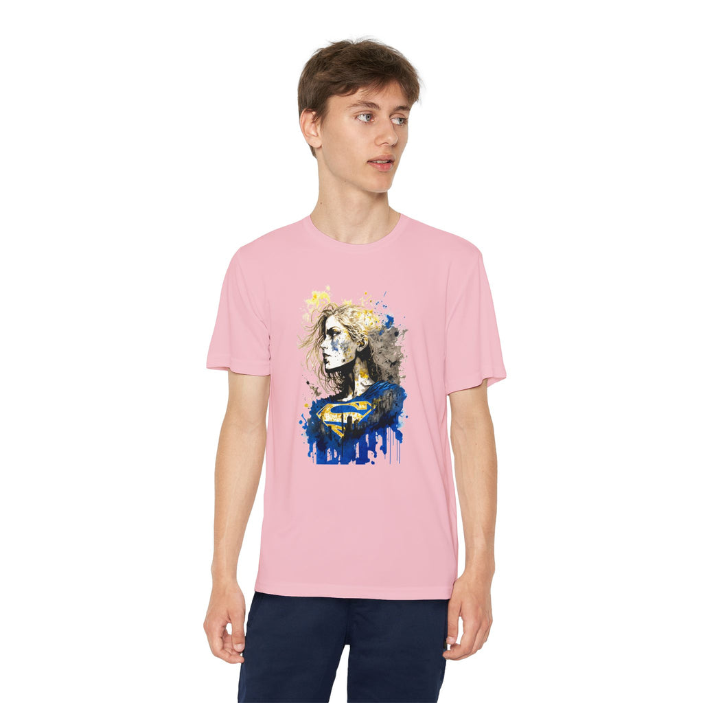 Superhero Youth T-Shirt Sports Graphic Tee, Cool Athletic Shirt for Kids