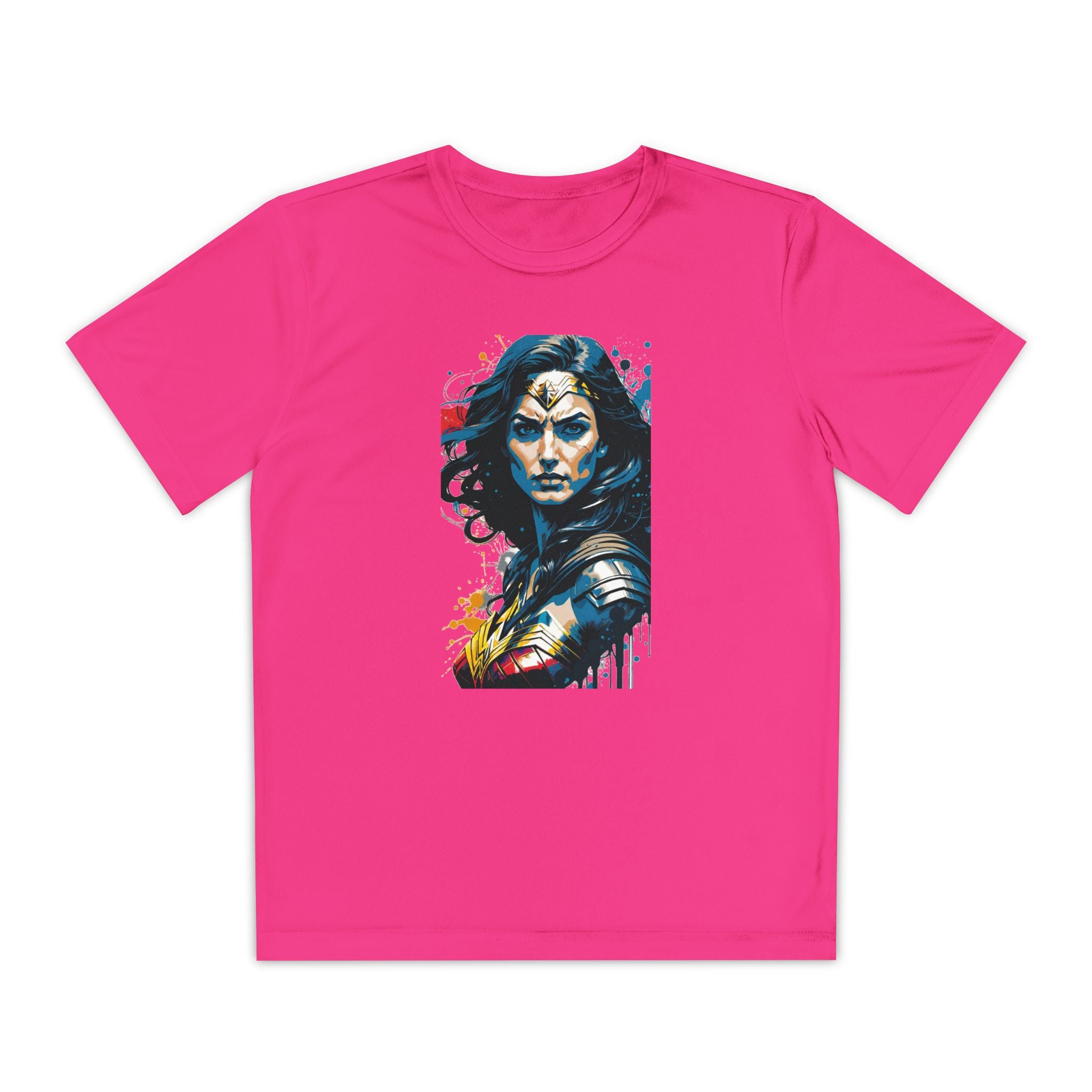 Superhero Youth T-Shirt Sports Graphic Tee, Cool Athletic Shirt for Kids