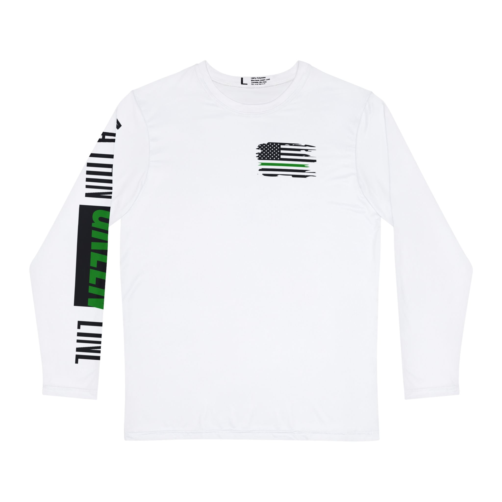 Military Patriotic Men's Long Sleeve Shirt, Thin Green Line Tee, Army Veteran Gift, Patriotic Graphic Tee, Support Our Troops Shirt