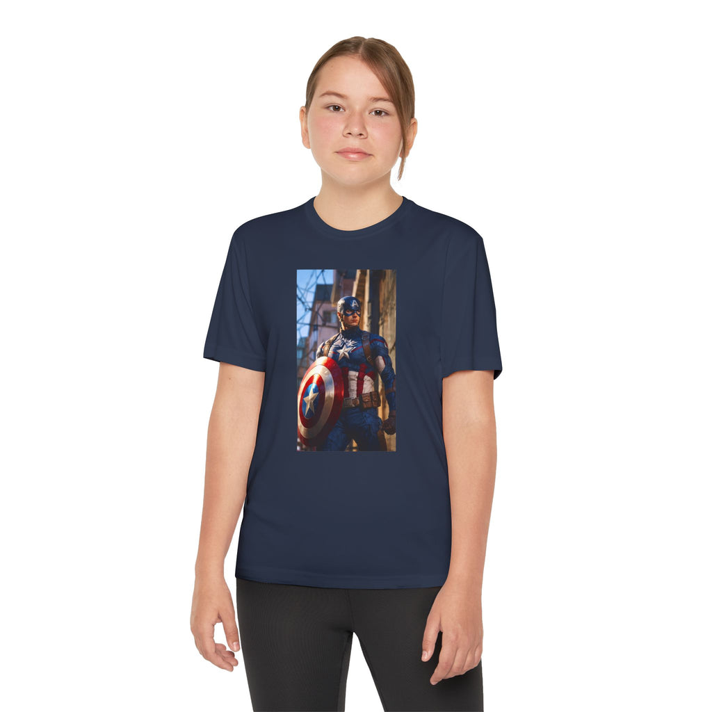 Captain America Superhero Marvel Patriotic, Kids Graphic T-Shirt, Boys Hero Top, Girls Comic Book Clothing, Birthday