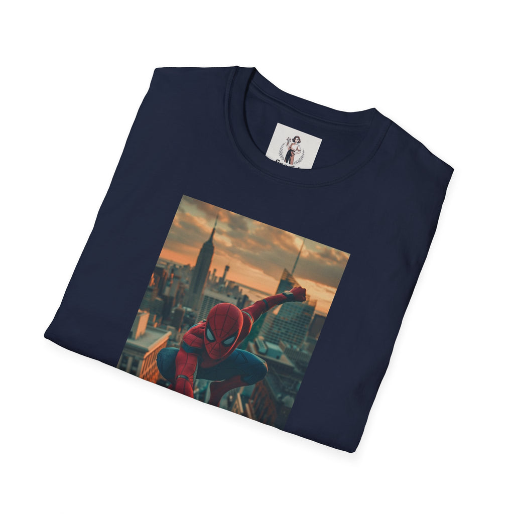 Spiderman Superhero Marvel Unisex Softstyle T-Shirt, Comic Book Tee, Geeky Clothing, Cosplay Costume Top