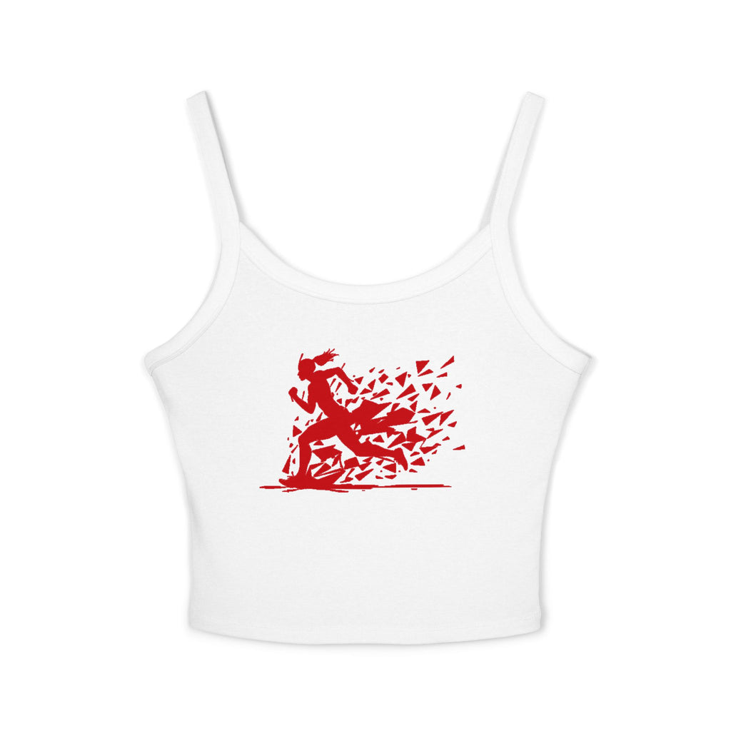 Running Woman Tank Top, Athletic Workout Top, Fitness Sleeveless Shirt, Jogging Muscle Tee, Exercise Gym Cami