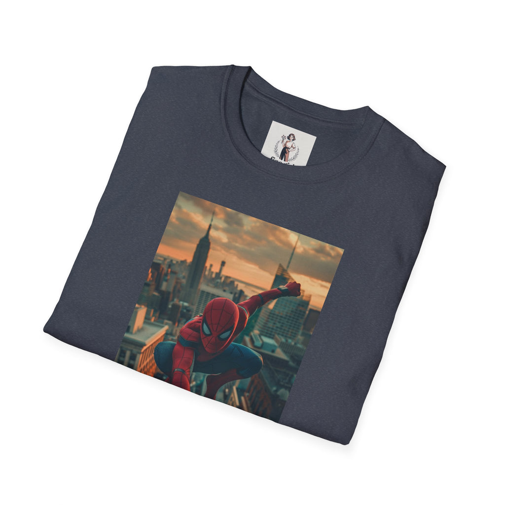 Spiderman Superhero Marvel Unisex Softstyle T-Shirt, Comic Book Tee, Geeky Clothing, Cosplay Costume Top