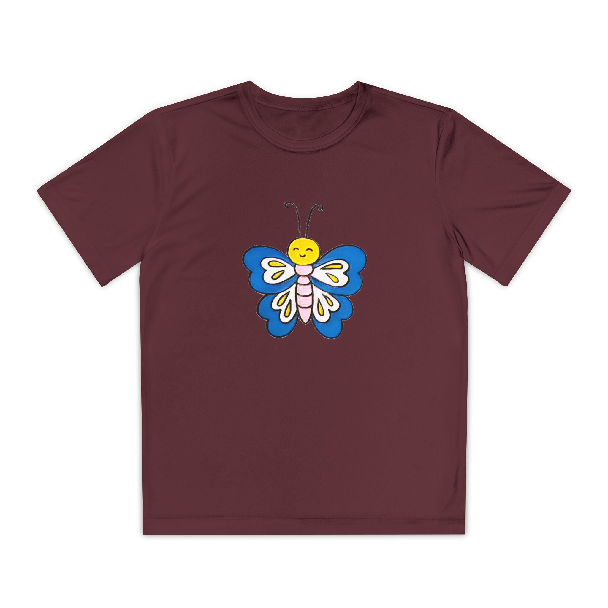 Butterffy Youth T-Shirt Sports Graphic Tee, Cool Athletic Shirt for Kids, Perfect for Sports Events, Team Spirit
