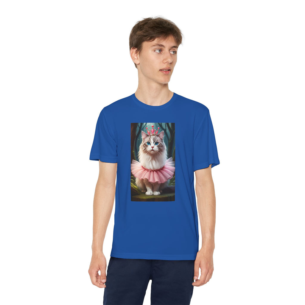 Graphic Tee, Cute Cartoon Kitten, Kids Animal Lover Shirt, Kitty Princess Design, Youth Tee for Girls and Boys, Funny Cat Shirt, Gift for