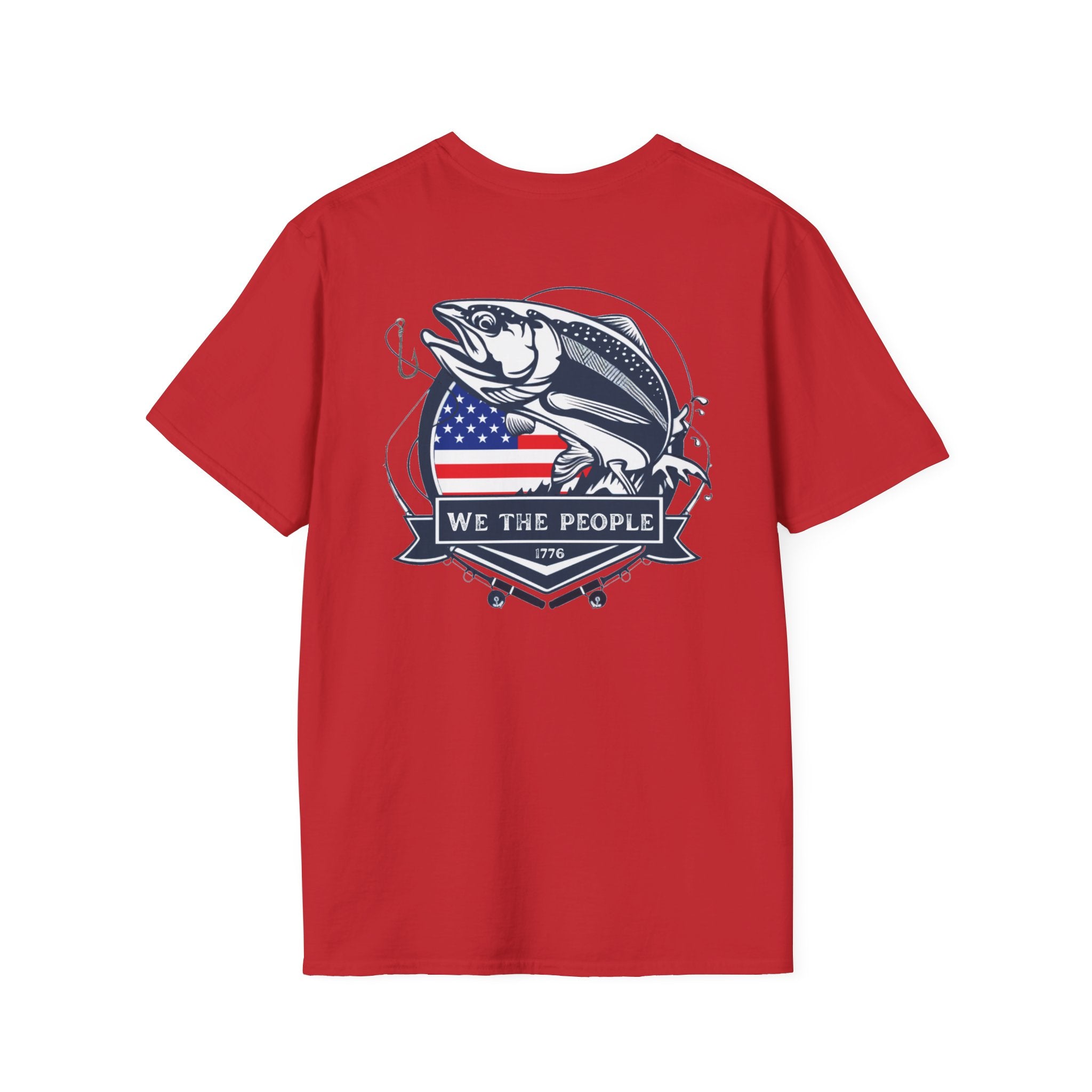 We The People Fishing Patriotic Tshirt, American Flag Tee, USA Independence Day Top, Patriotic Graphic Tee, Unisex Patriotic