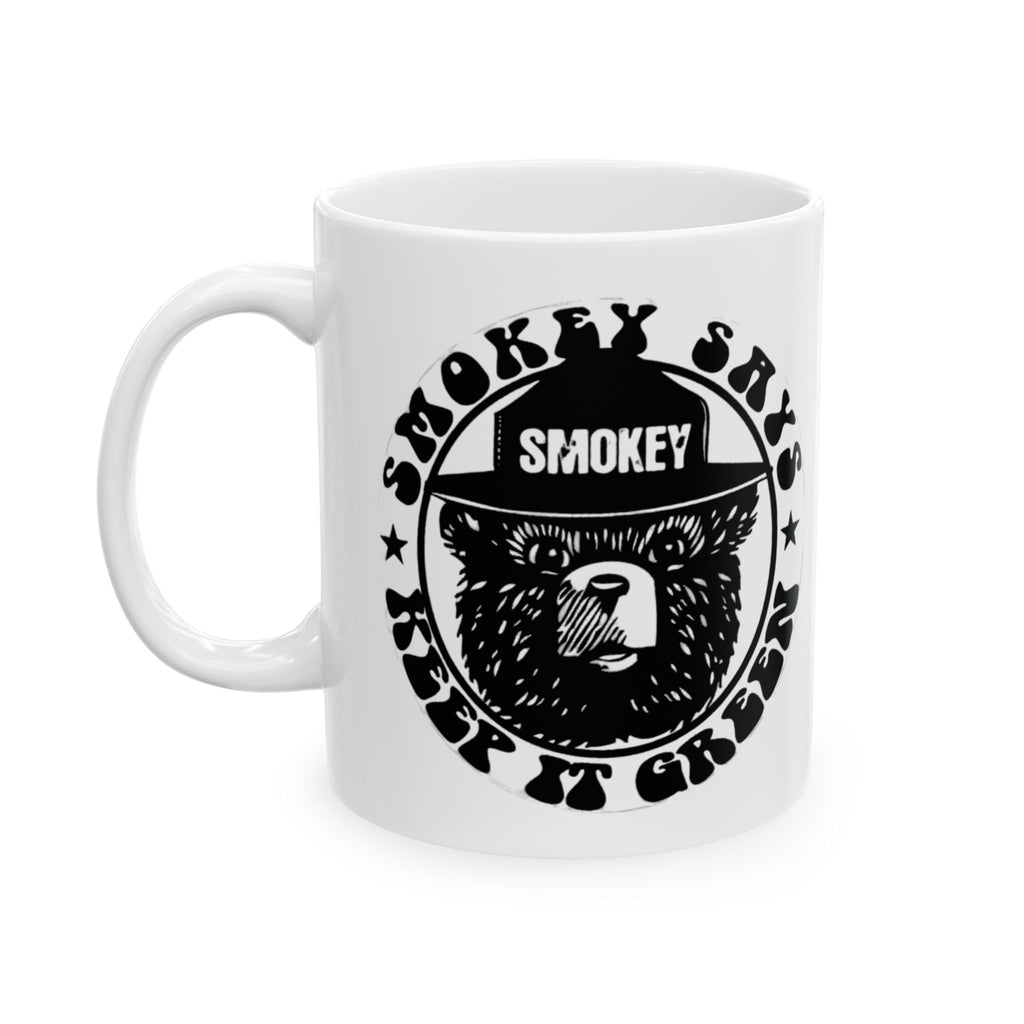 Smokey Bear Firefighter Coffee Mug, Tea Cup, Gift for First Responders, Campfire Enthusiasts, Firefighters Appreciation, Firefighting, Fire