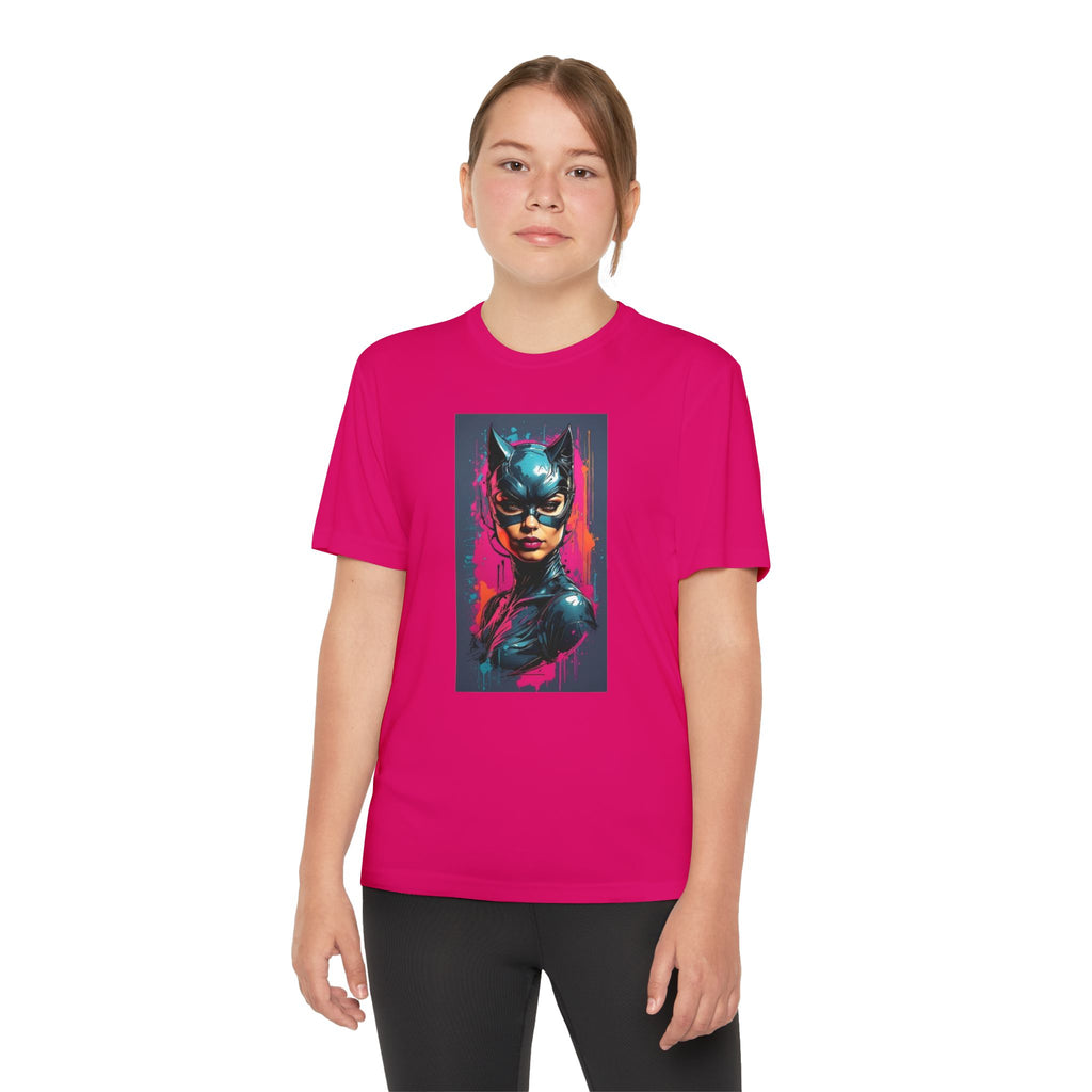 Superhero Youth T-Shirt Sports Graphic Tee, Cool Athletic Shirt for Kids