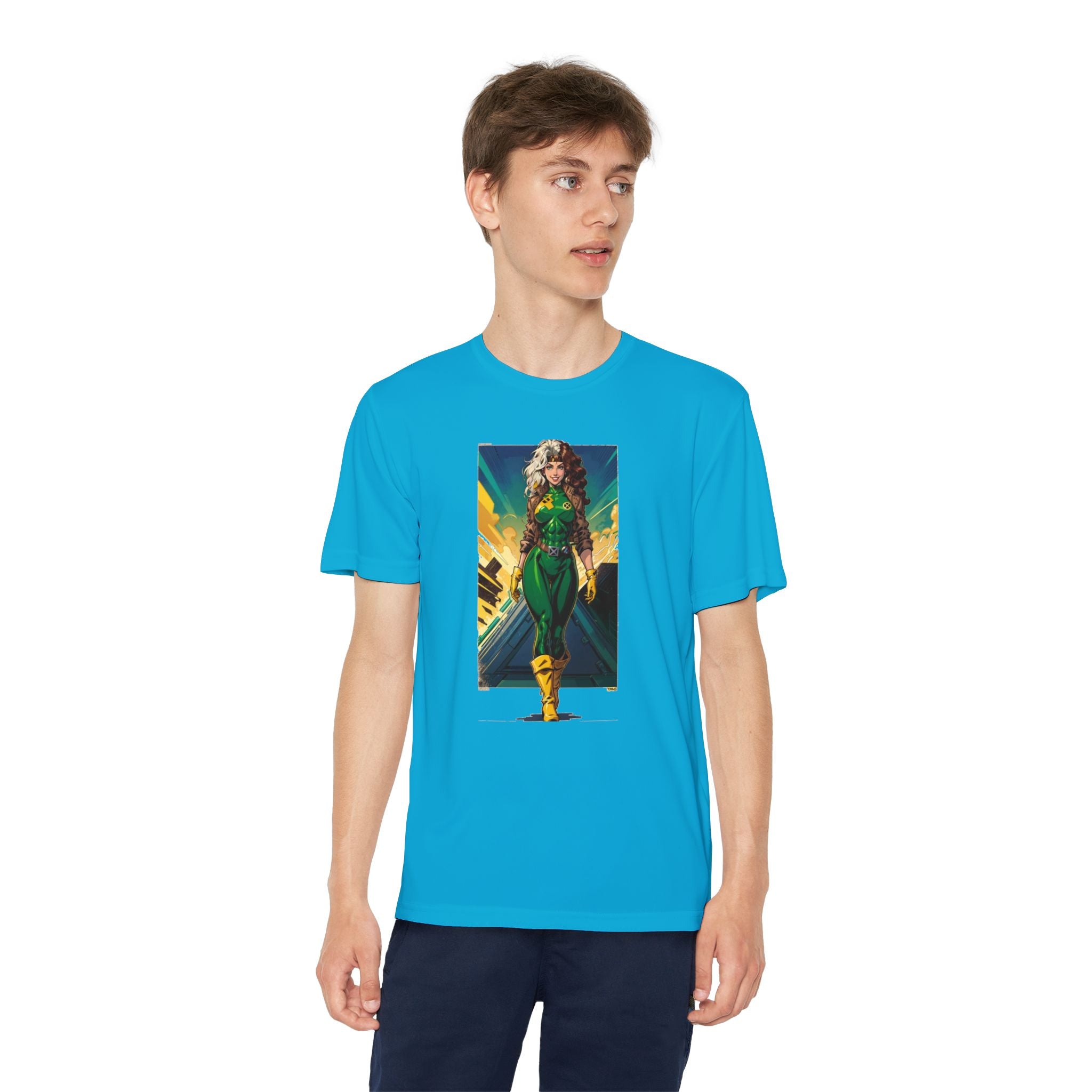 Superhero Youth T-Shirt Sports Graphic Tee, Cool Athletic Shirt for Kids