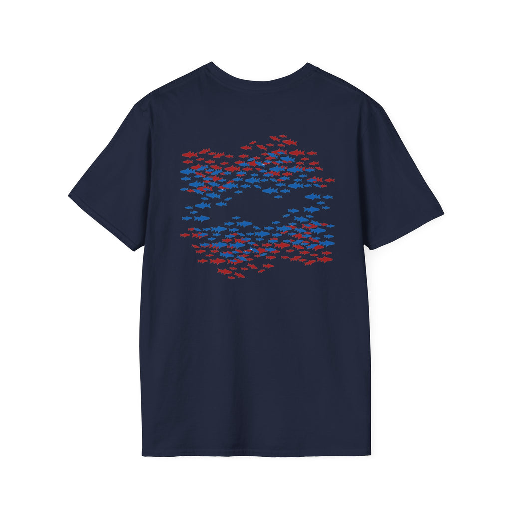 Patriotic Fishing Tshirt, American Flag Tee, 4th of July Shirt, USA Independence Day Top, Patriotic Graphic Tee, Unisex Patriotic