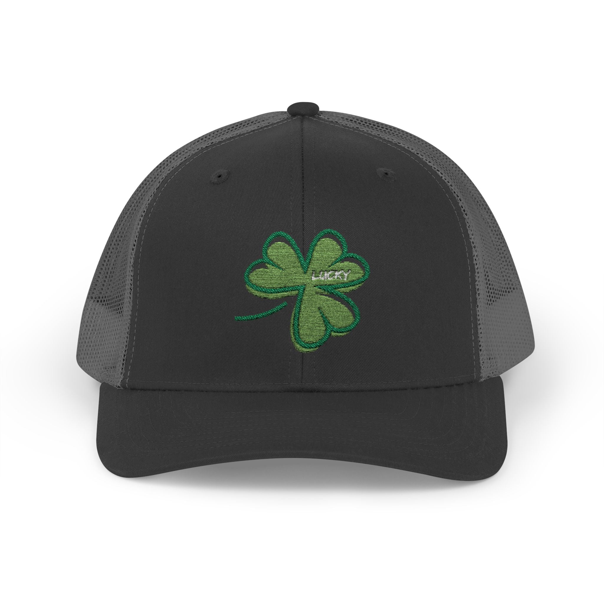 St. Patrick's Day Lucky 4-Leaf Clover Snapback Trucker Cap
