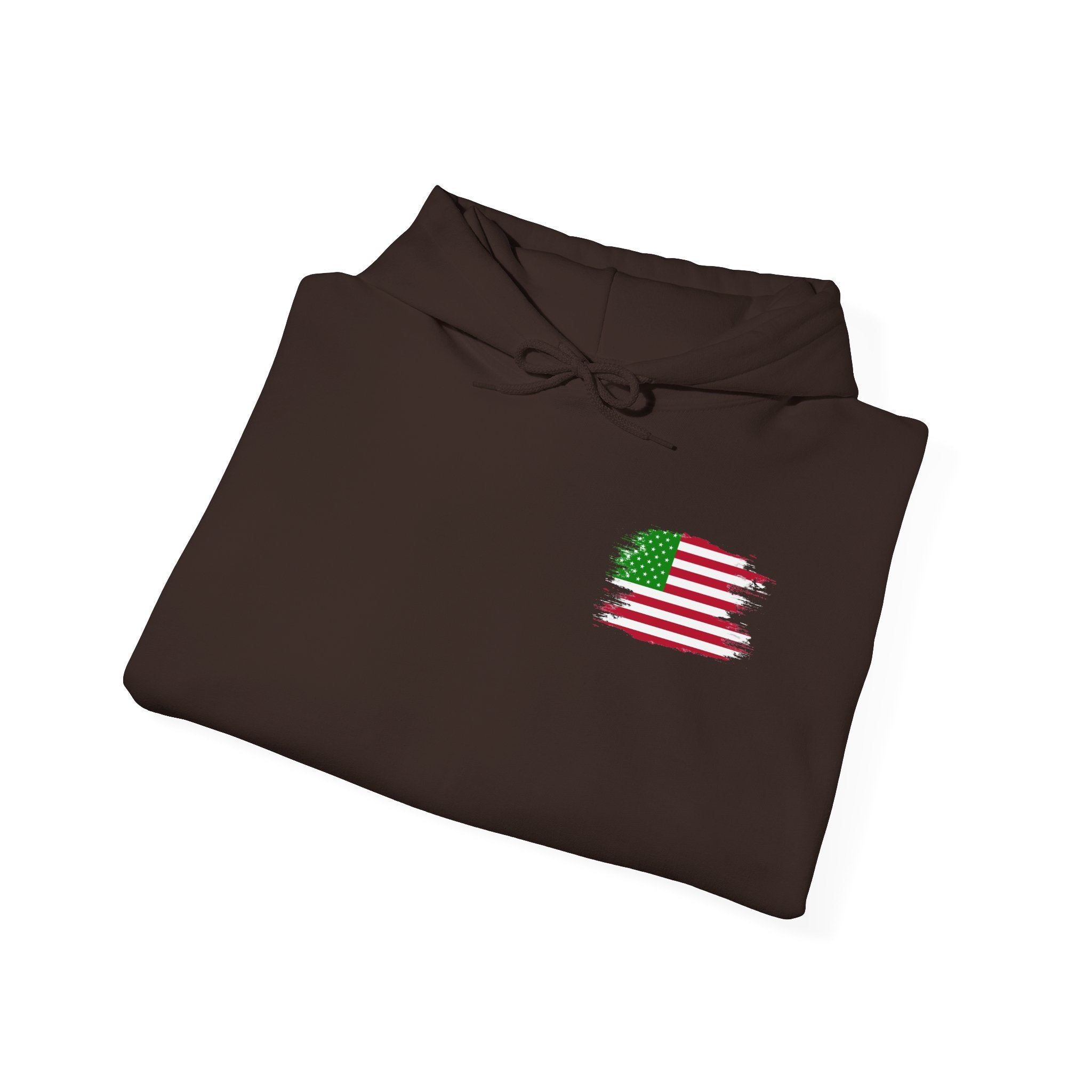 Christmas Elf Patriotic USA Hoodie, Sweatshirt, Unisex Hooded Pullover, Holiday Outerwear, Festive Winter Apparel