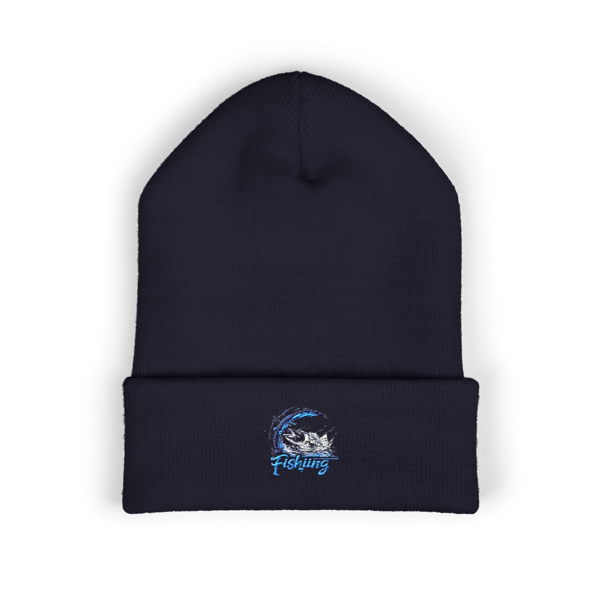 Beanie, Fishing Embroidered Hat for Outdoor Enthusiasts, Angler Gift, Fisherman Apparel, Winter Headwear, Knit Cap