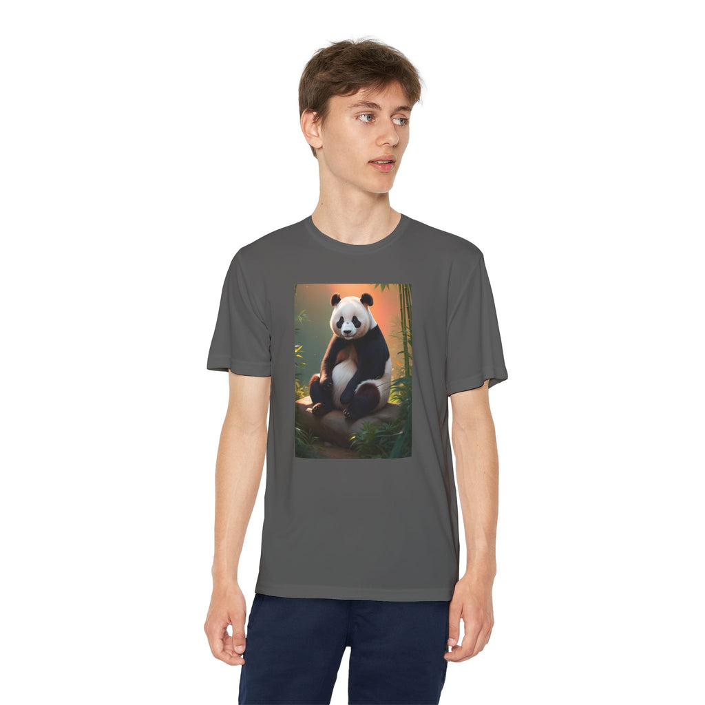 Panda Youth Tee Shirt, Kids Animal Graphic Top, Cute Black and White Tee, Children's Zoo Theme Shirt, Bamboo Bear Shirt, Kid's Nature Gift