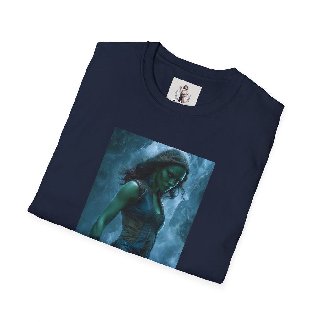 Gamora From Gardians Of The Galaxy Superhero Marvel Unisex Softstyle T-Shirt, Comic Book Tee, Geeky Clothing, Cosplay Costume Top