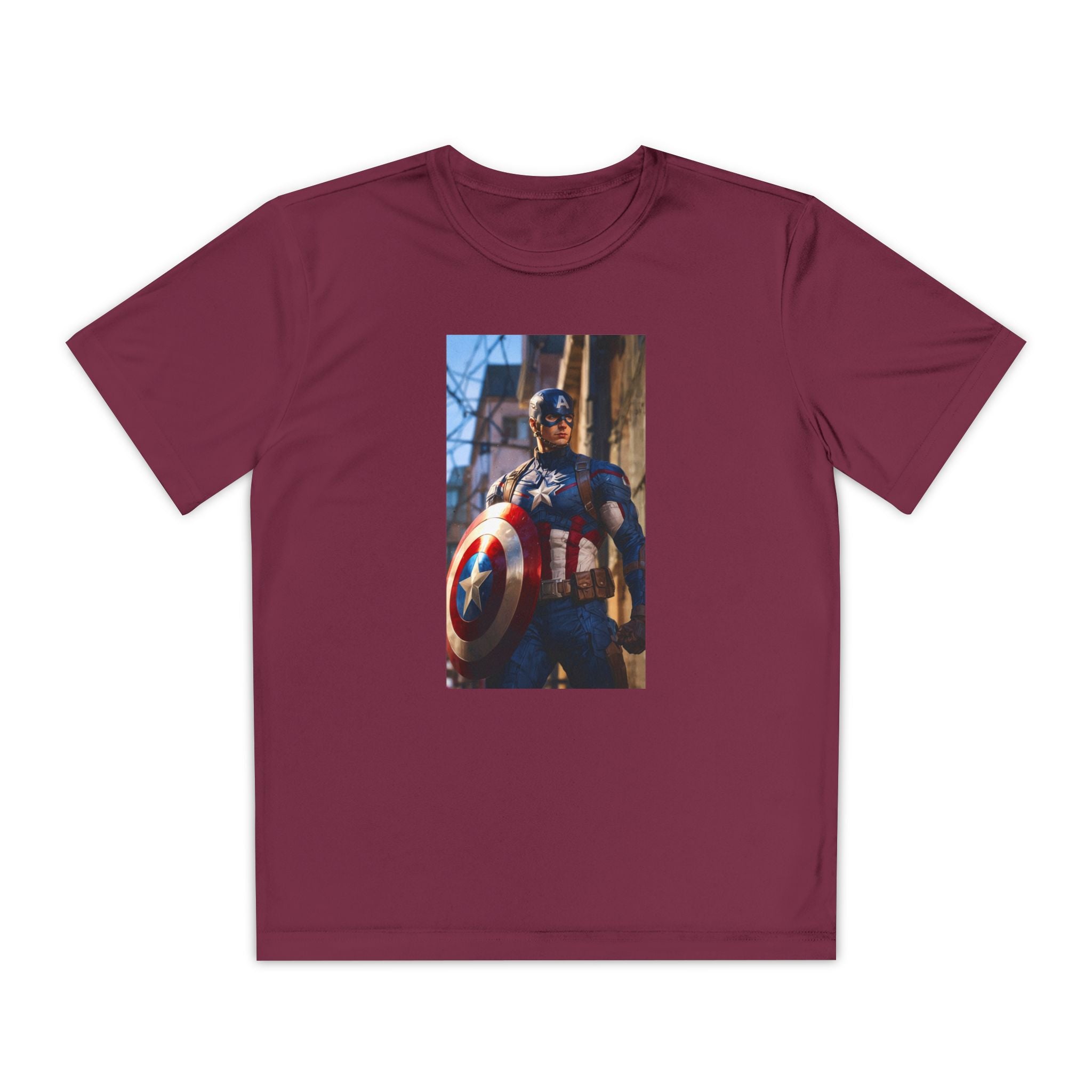 Captain America Superhero Marvel Patriotic, Kids Graphic T-Shirt, Boys Hero Top, Girls Comic Book Clothing, Birthday