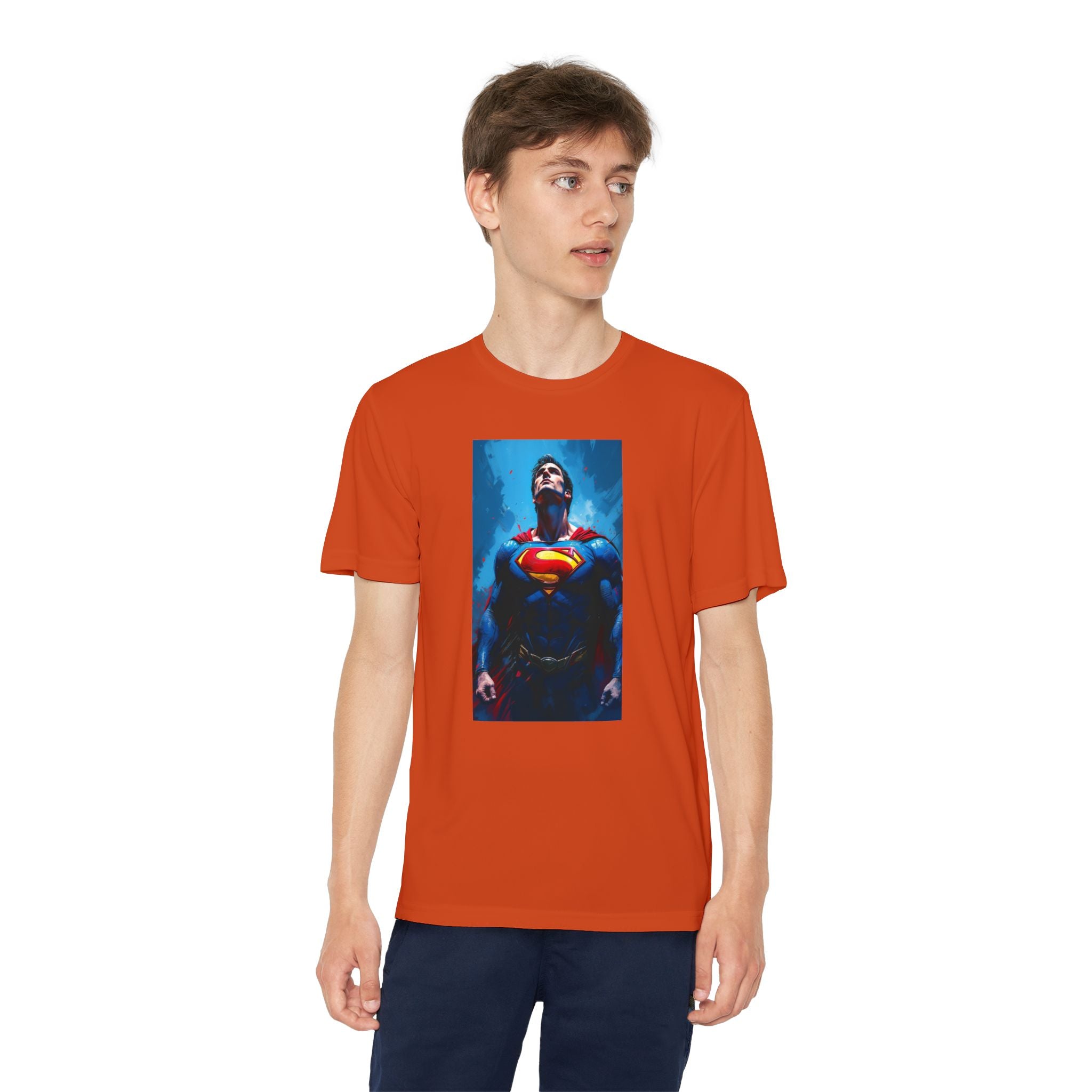 Superman Superhero Marvel T-Shirt, Youth Competitor Tee,  Kids Comic Book Hero Top, Children's Graphic Tee, Youth Super Power T-Shirt