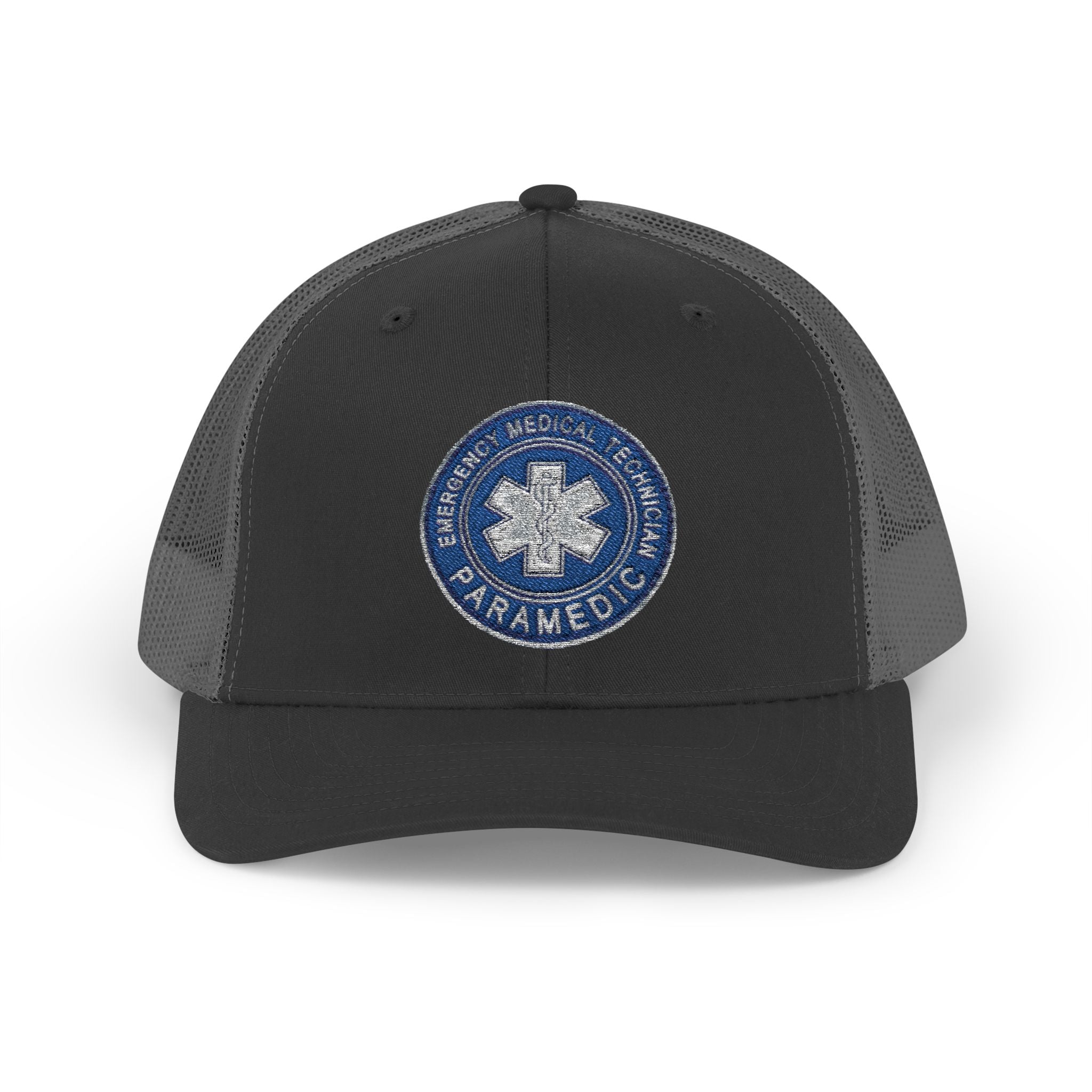 Paramedic Snapback Trucker Cap with Thin Red Line Design, Ideal for First Responders, Supportive Gifts, Memorials, Everyday Wear
