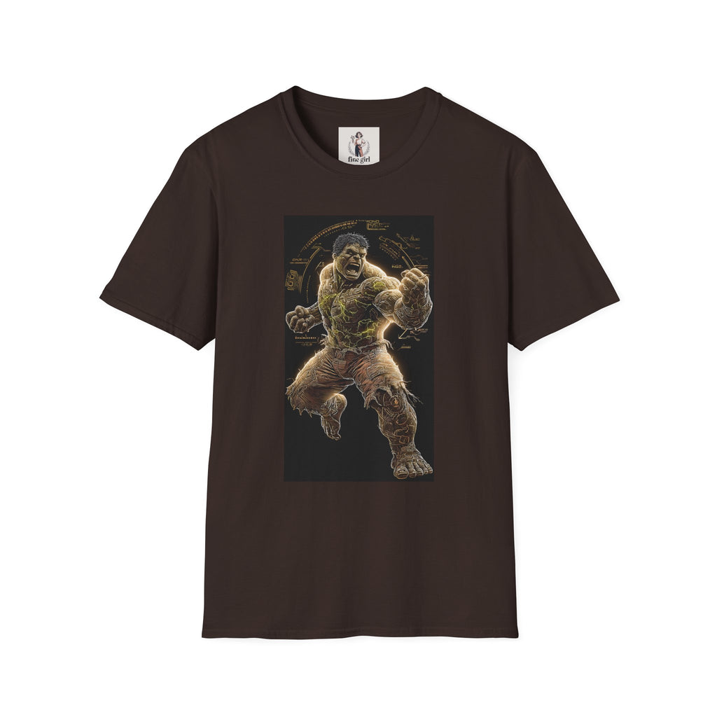 The Incredible Hulk Superhero Marvel Unisex Softstyle T-Shirt, Comic Book Tee, Geeky Clothing, Cosplay Costume Top