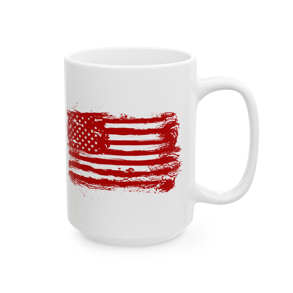 USA Red Flag Patriotic Mug