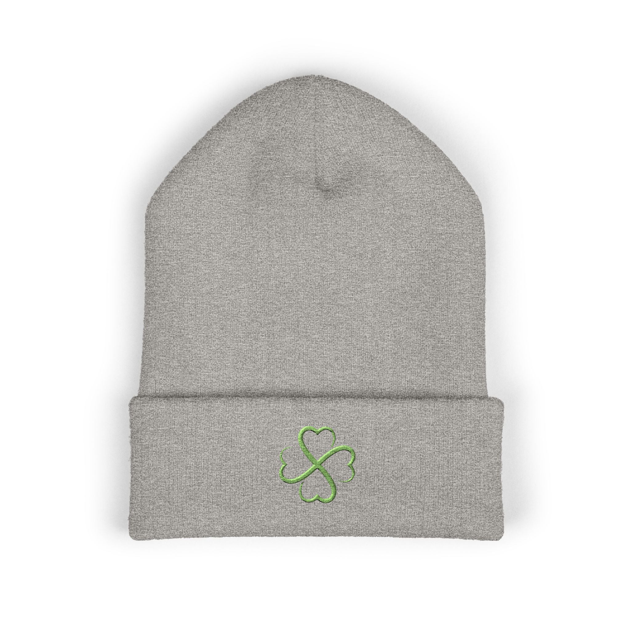 St. Patrick's Day 4-Leaf Clover Embroidered Beanie