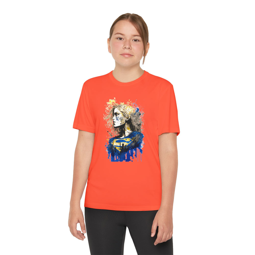 Superhero Youth T-Shirt Sports Graphic Tee, Cool Athletic Shirt for Kids