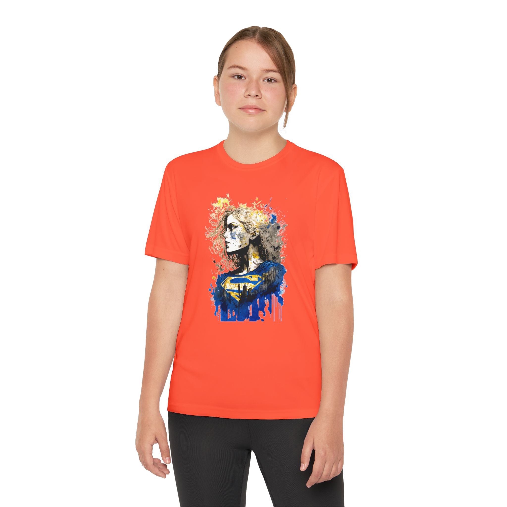 Superhero Youth T-Shirt Sports Graphic Tee, Cool Athletic Shirt for Kids