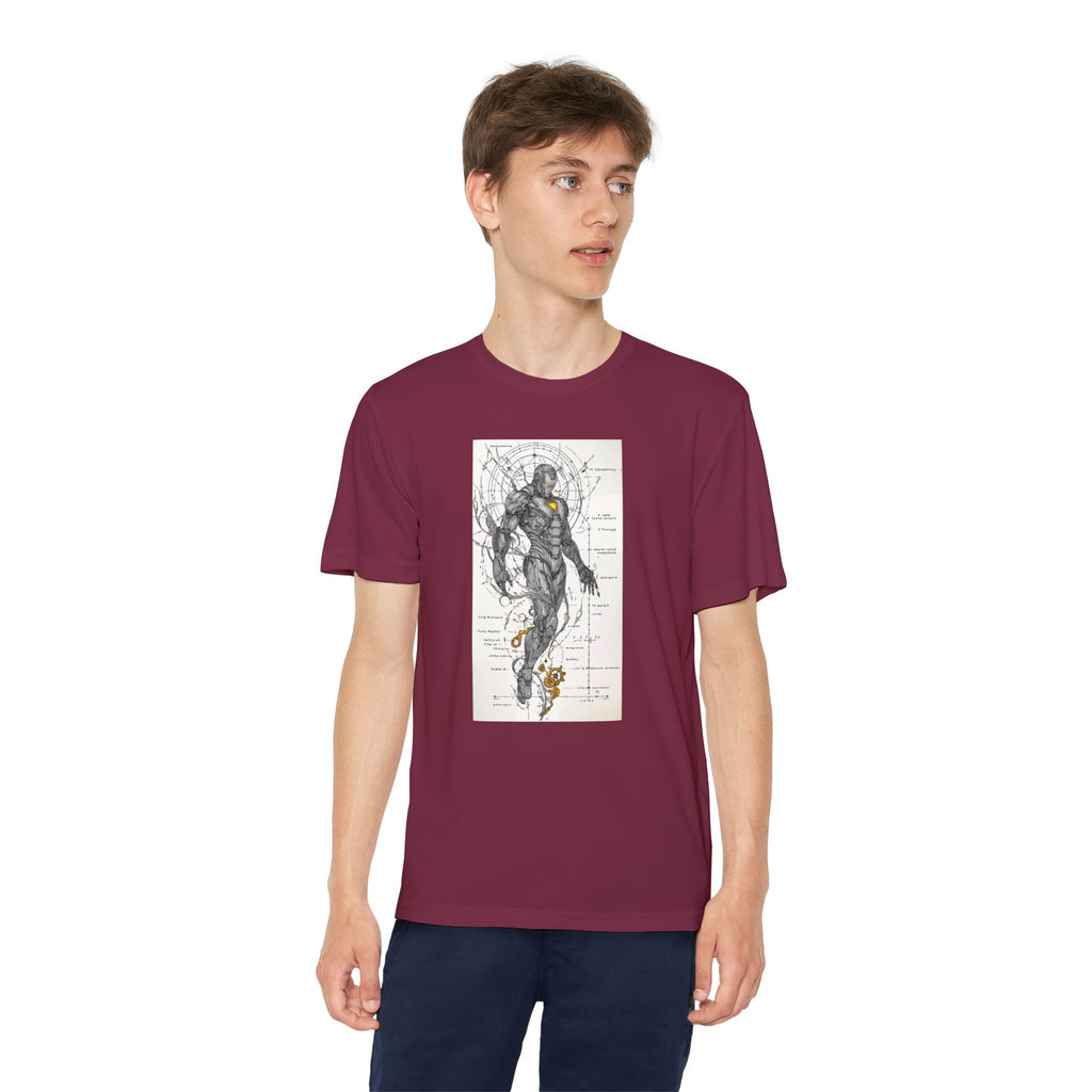 Superhero Youth T-Shirt Sports Graphic Tee, Cool Athletic Shirt for Kids