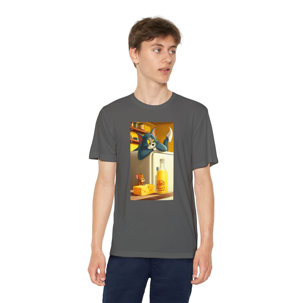 Youth Competitor Tee with Tom And Jerry design, Cartoon Graphic Kid's T-Shirt, Kids Tee, Children's Clothing, Funny Tee for Boys and Girls