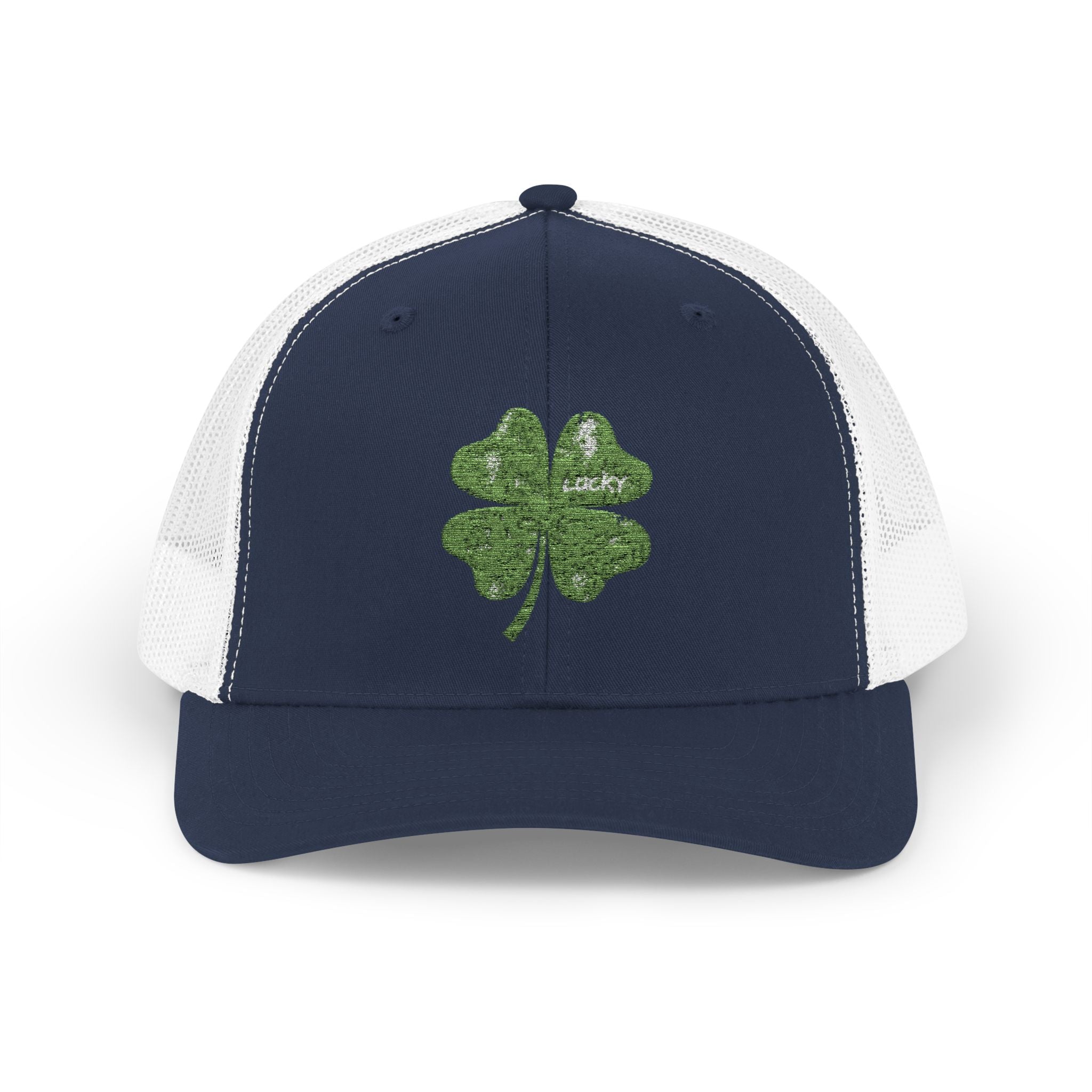 St. Patrick's Day Lucky 4-Leaf Clover Snapback Trucker Cap