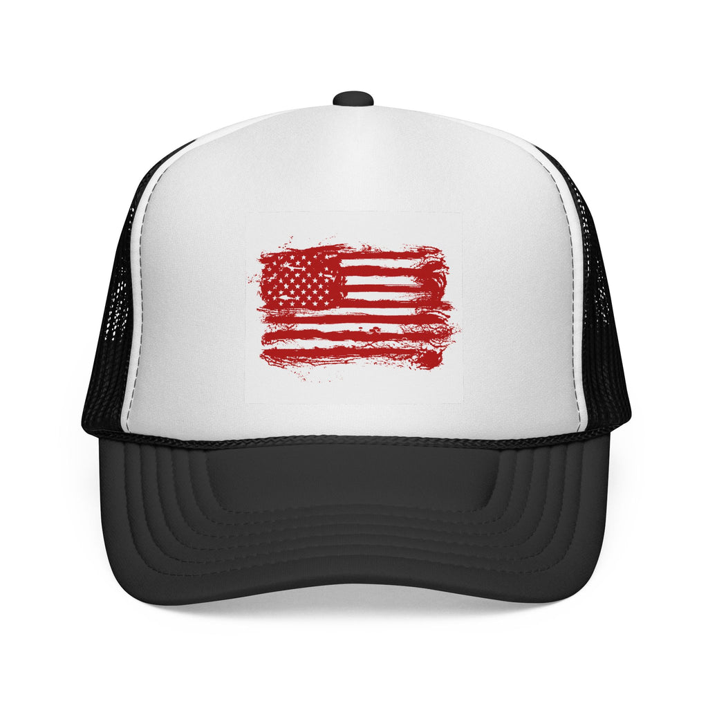 Patriotic Trucker Cap with American Flag Design, USA Hat, Summer Fashion, Outdoors Gear, Gift for Veterans, BBQ, 4th of July