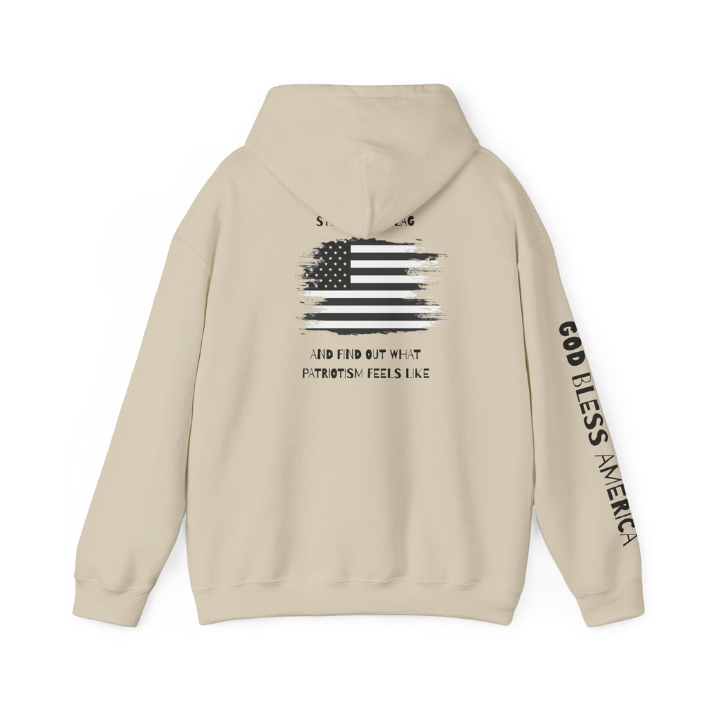 Patriotic Hoodie - Step On My Flag And Find Out What Patriotism Feels Like Unisex Blend