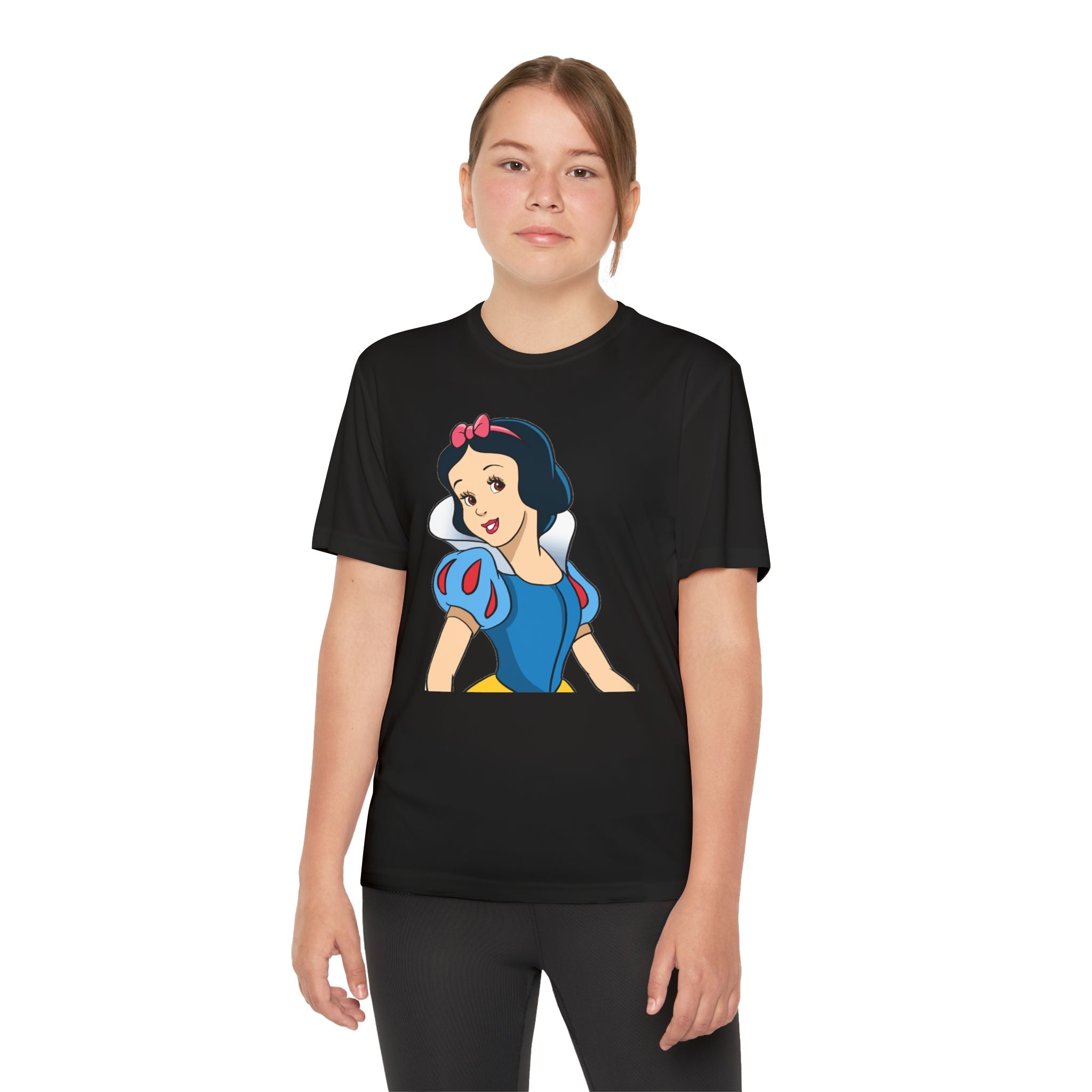 Snow White Youth T-Shirt Sports Graphic Tee, Cool Athletic Shirt for Kids, Perfect for Sports Events, Team Spirit