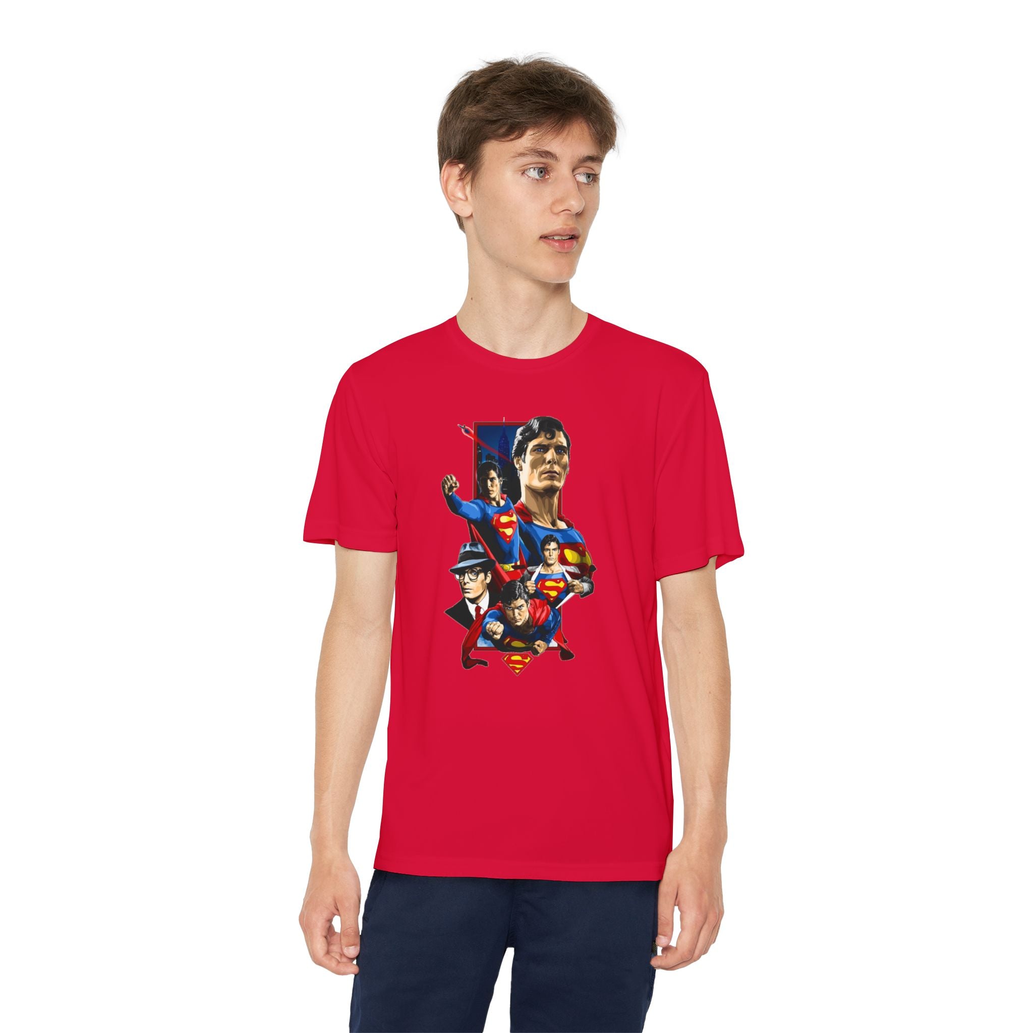 Superman Youth T-Shirt Sports Graphic Tee, Cool Athletic Shirt for Kids, Perfect for Sports Events, Team Spirit