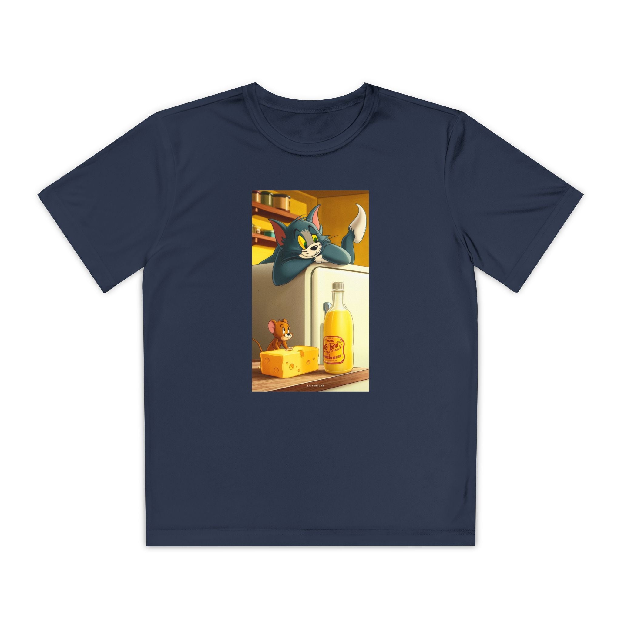 Youth Competitor Tee with Tom And Jerry design, Cartoon Graphic Kid's T-Shirt, Kids Tee, Children's Clothing, Funny Tee for Boys and Girls