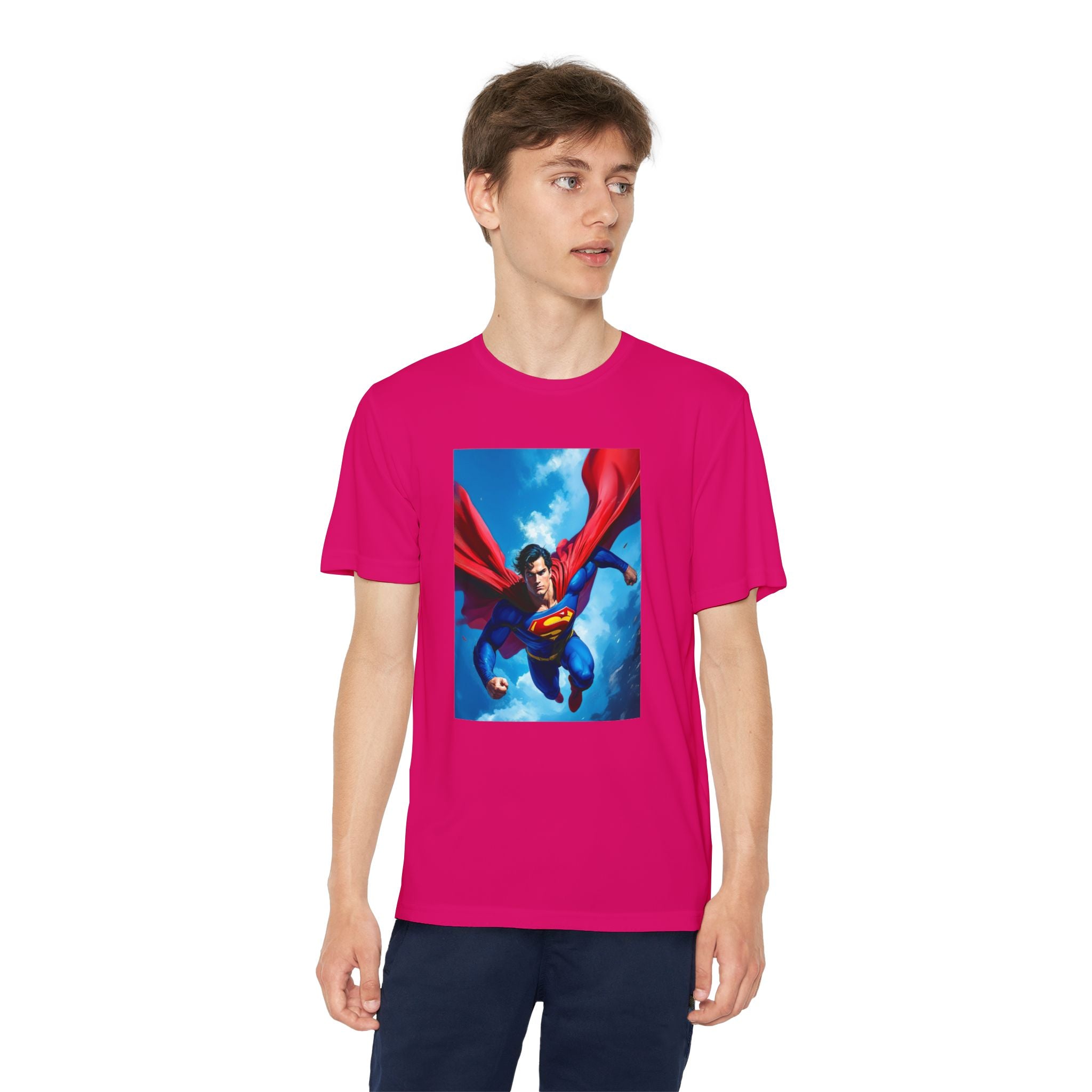Superman Superhero Marvel T-Shirt, Youth Competitor Tee,  Kids Comic Book Hero Top, Children's Graphic Tee, Youth Super Power T-Shirt